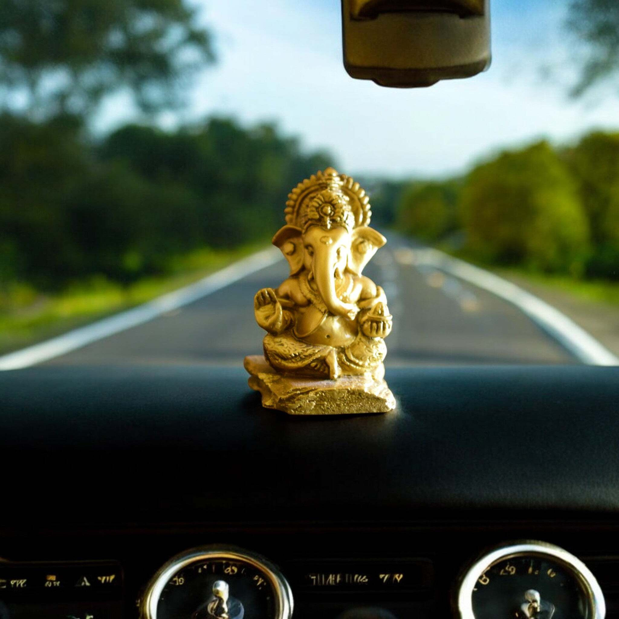 Ganesh ji Murti 3 inch (Ganpati Bappa)- Car dashboard