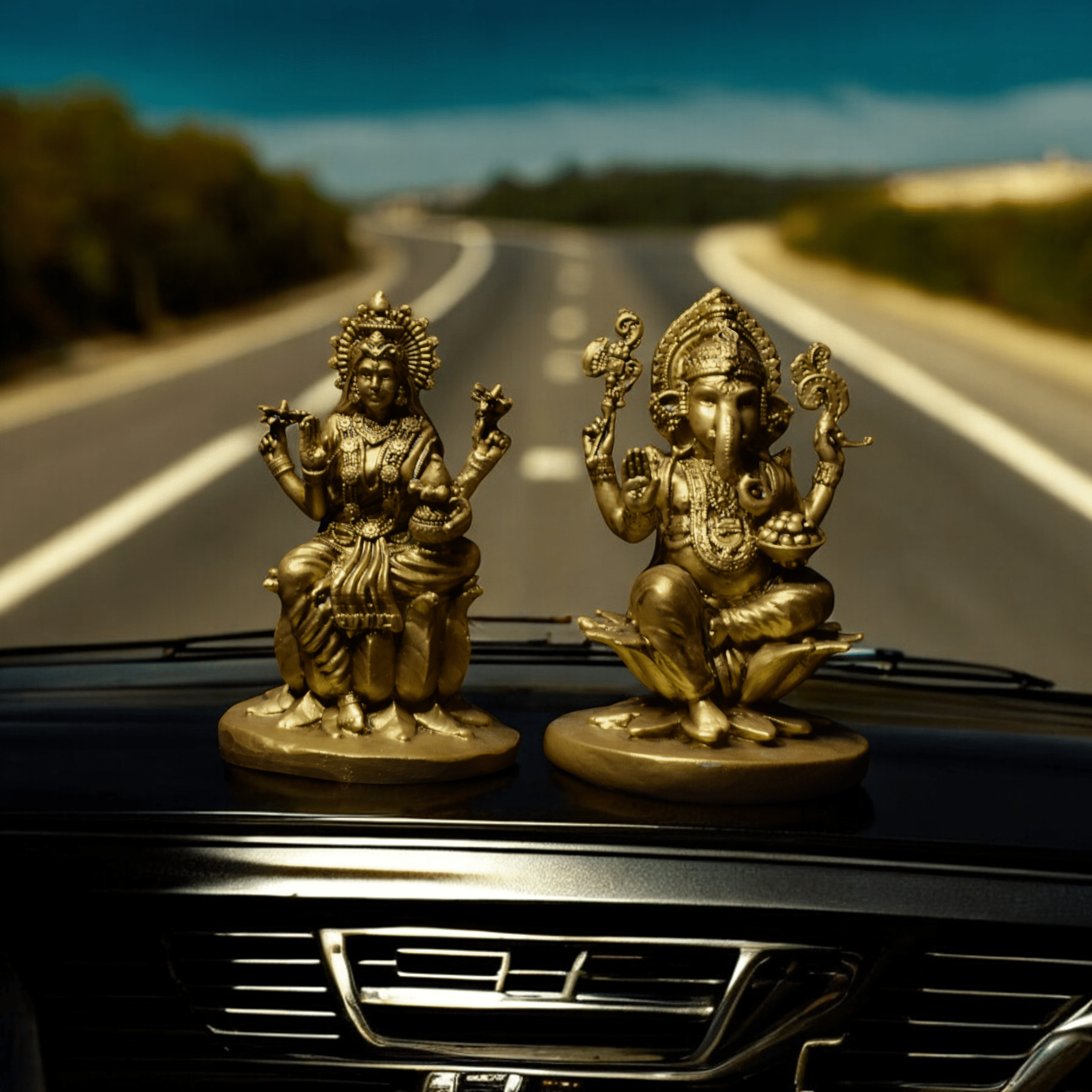 Laxmi ji and Ganesh ji Diwali Special - Car dashboard