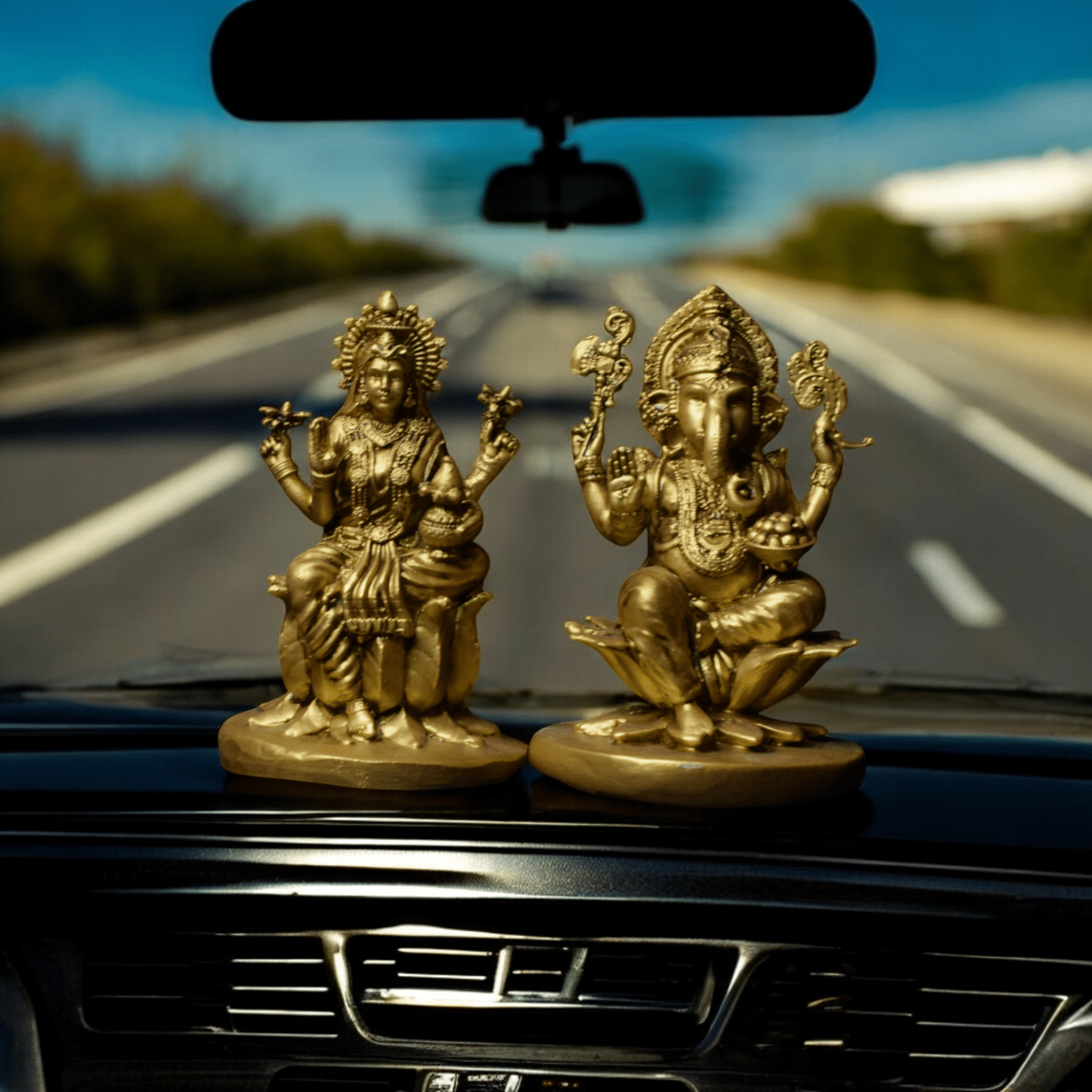 Laxmi ji and Ganesh ji Diwali Special - Car dashboard