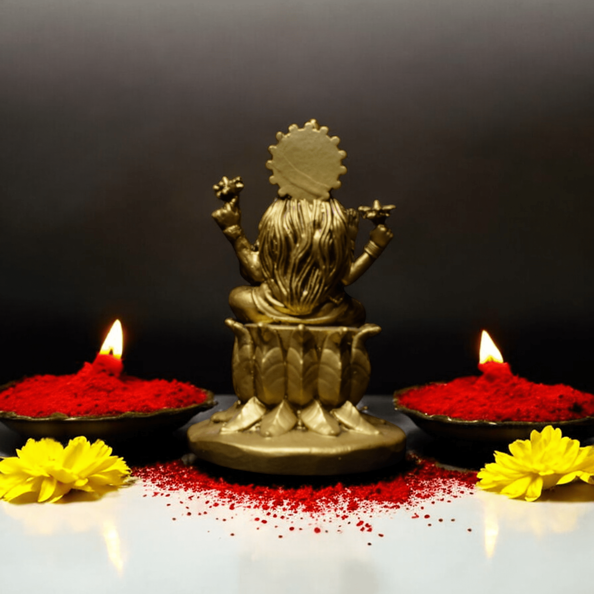 Laxmi ji on Lotus -Office decor