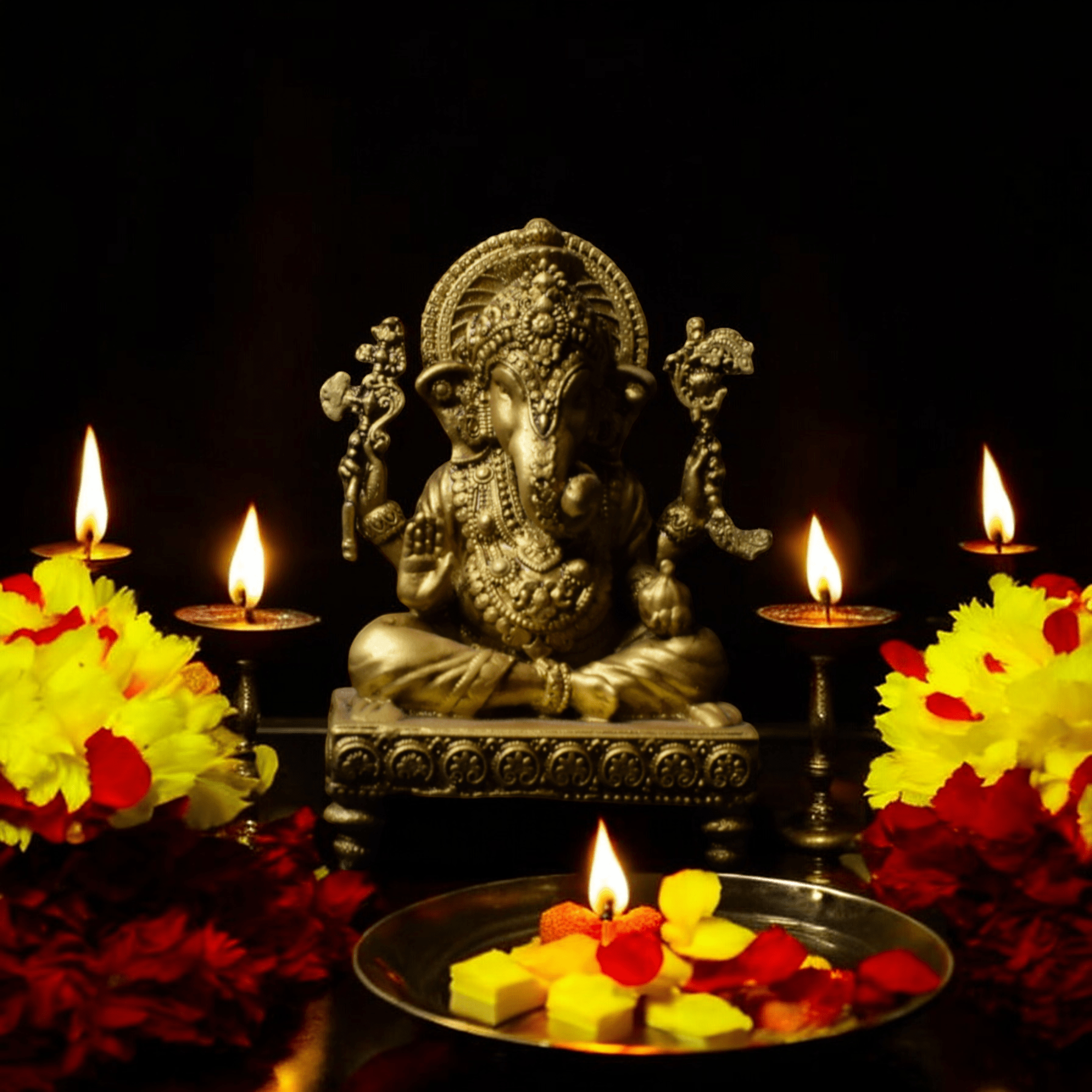 Ganesh Ji On Chowki -Office decor