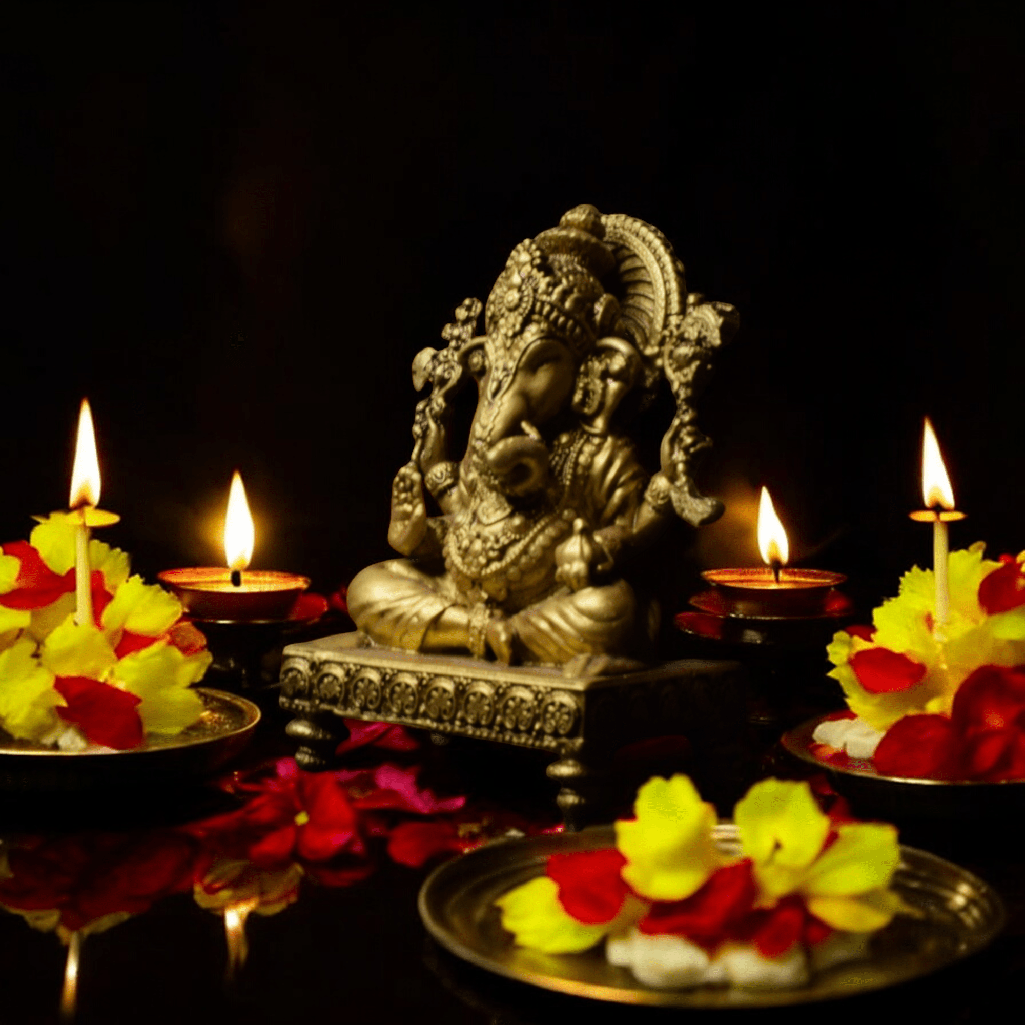 Ganesh Ji On Chowki -Office decor