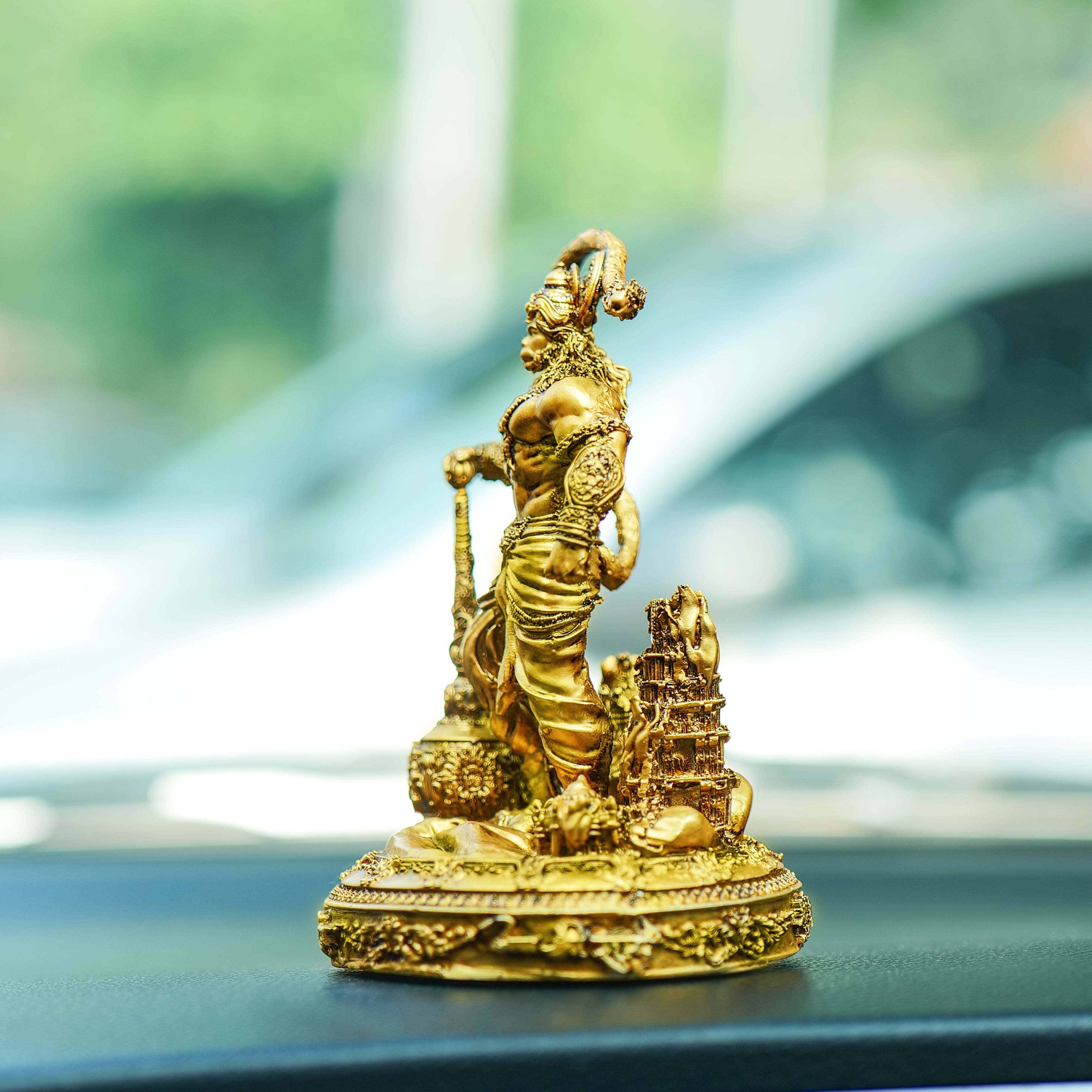 Hanuman Ji Lanka Dahan Car Dashboard Murti - Divine Protection & Energy