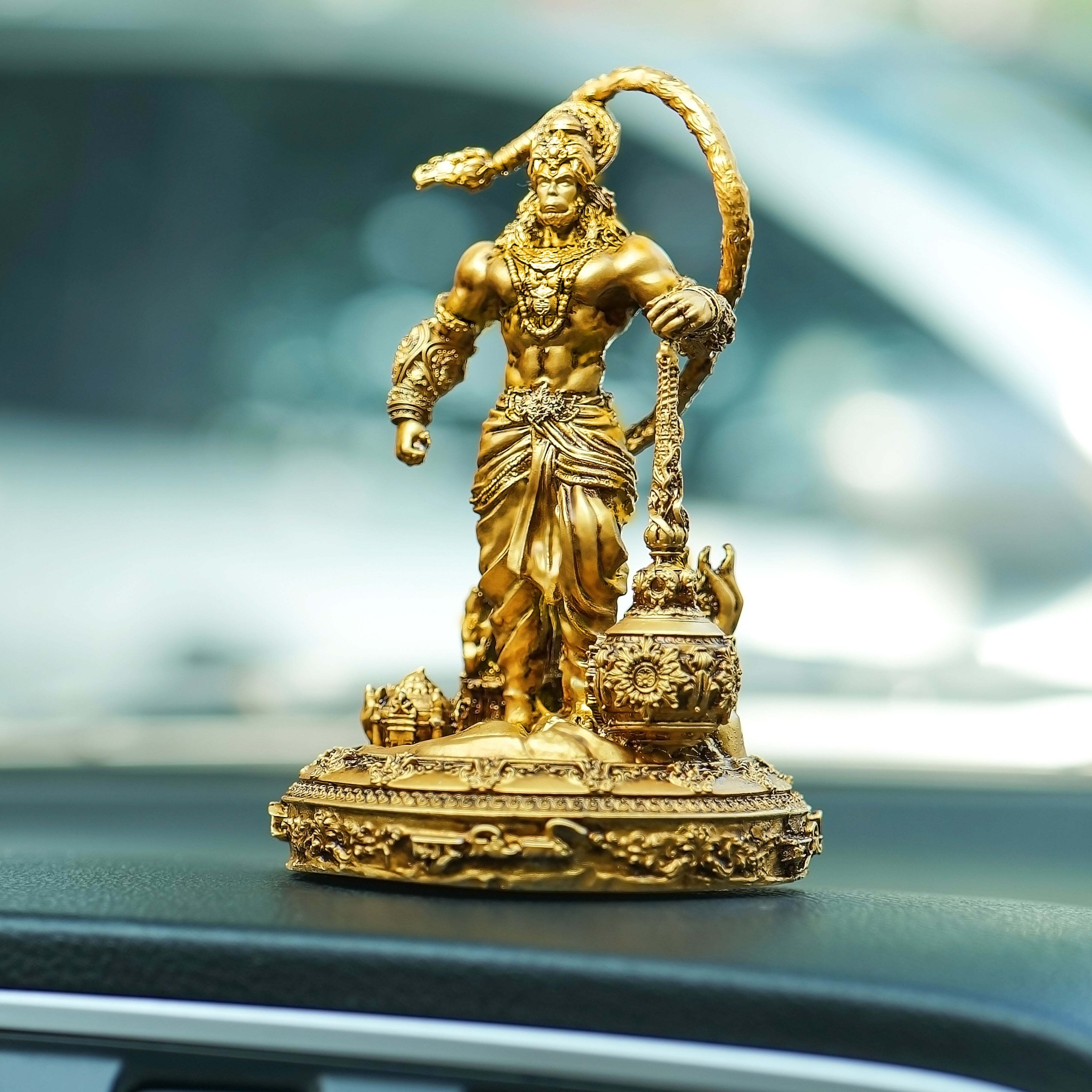 Hanuman Ji Lanka Dahan Car Dashboard Murti - Divine Protection & Energy