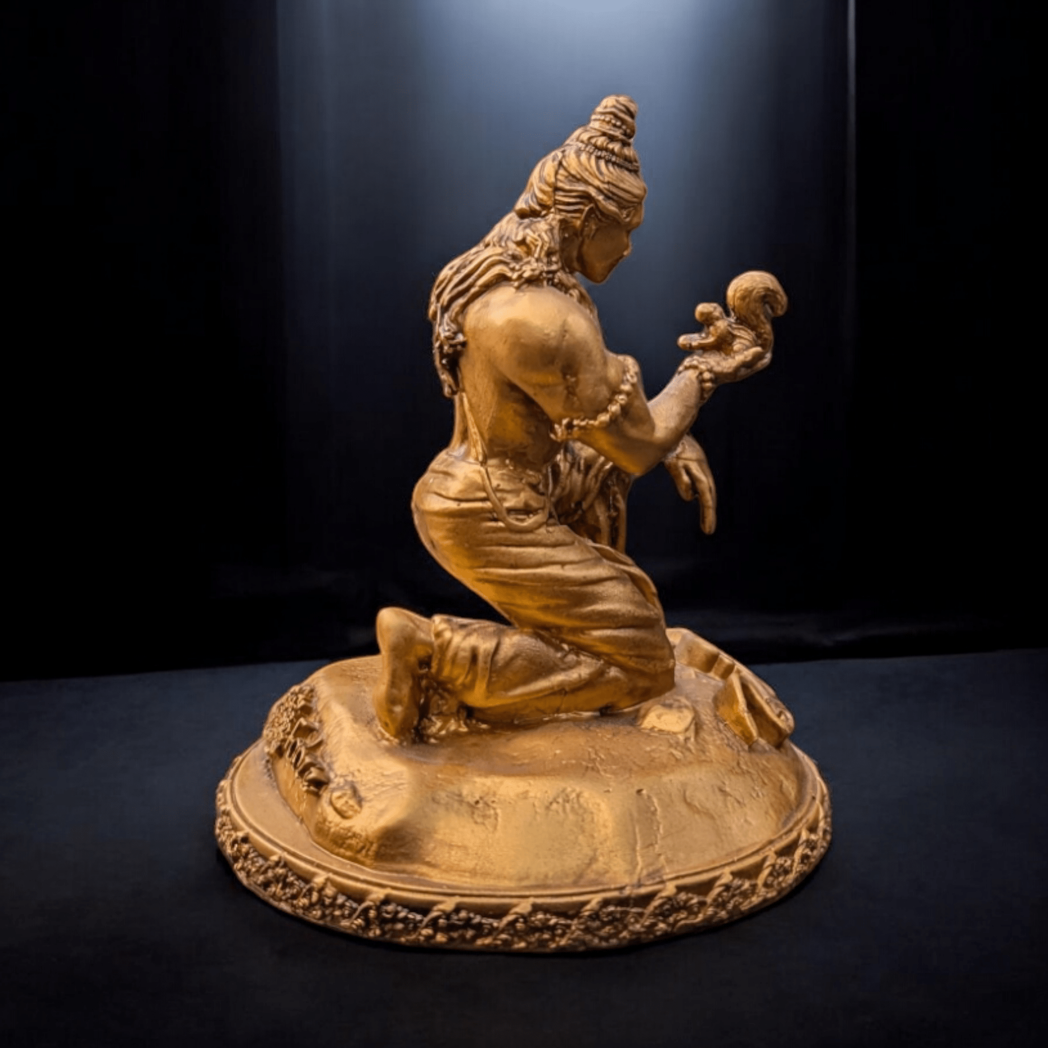 The Divine Touch Shri Ram and the Squirrel's Devotion Murti for Car Dashboard