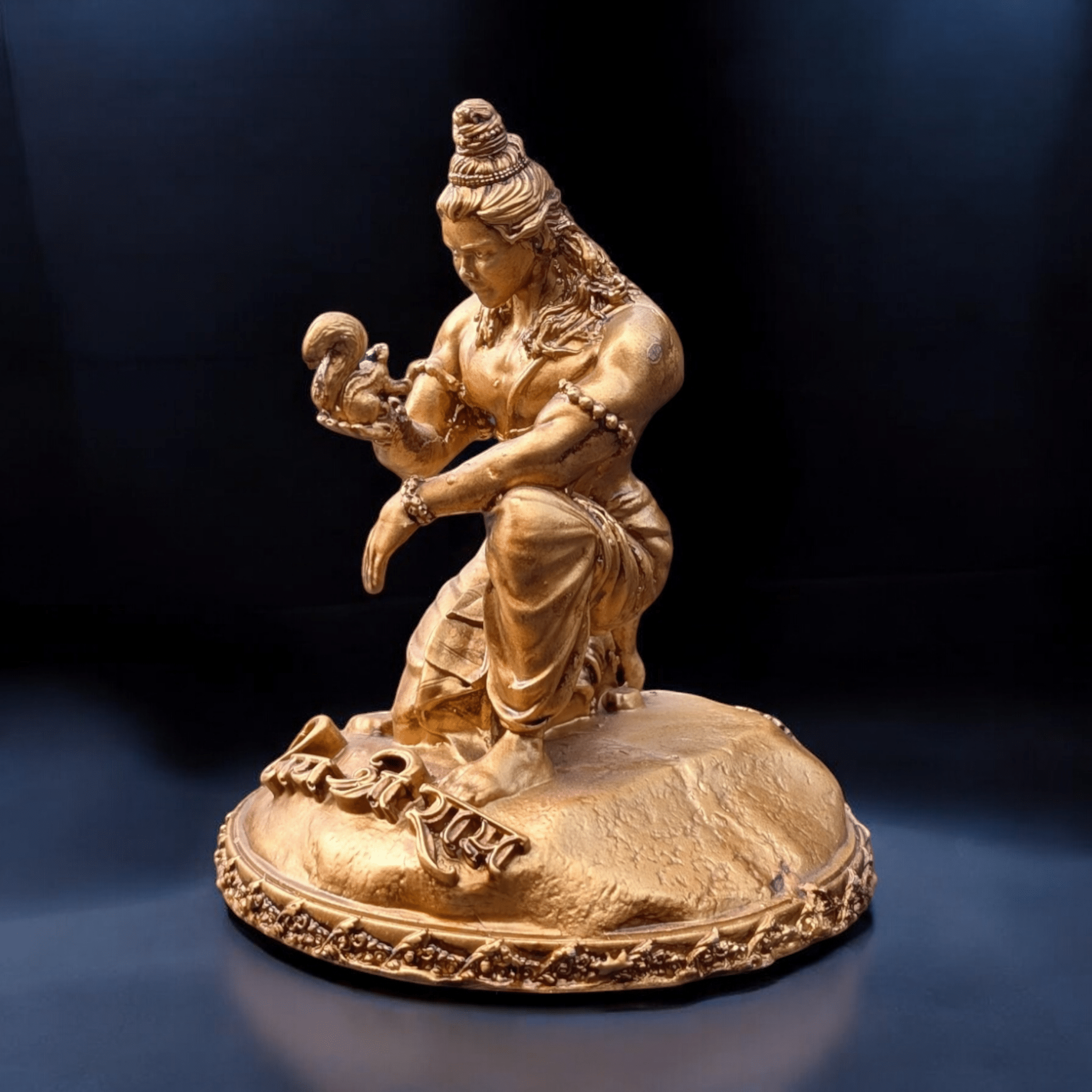 The Divine Touch Shri Ram and the Squirrel's Devotion Murti for Car Dashboard