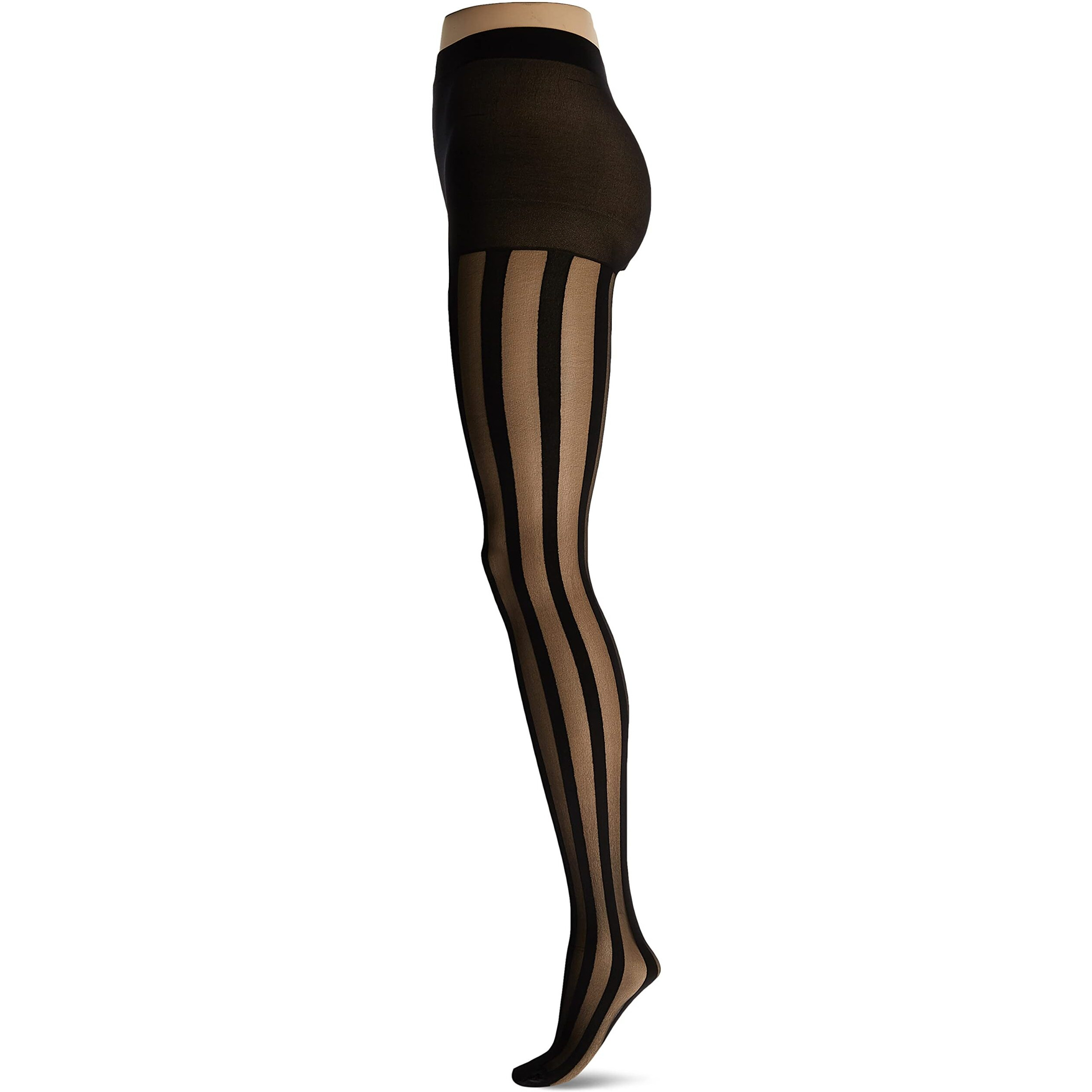 Leg Avenue Women's Vintage Fishnet Lace Tights, Stripes, One Size