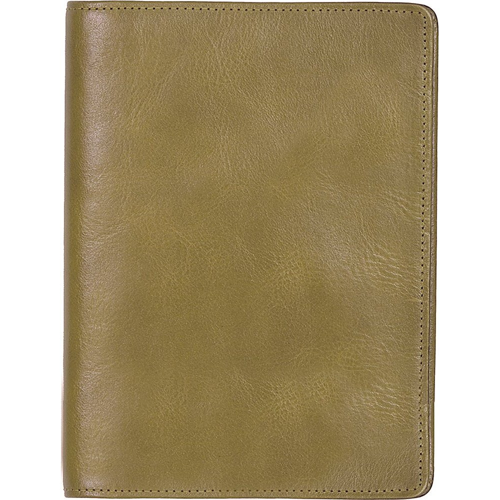 Scully Italian Leather Desk Journal - Blank Page Notebook (Aloe)