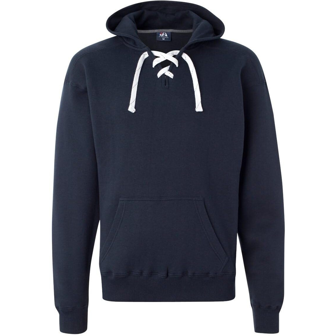 Navy Hockey Hood Sweatshirt 80% Ringspun Cotton, 20% Polyester Fleece Fabric.,Navy,XX-Small
