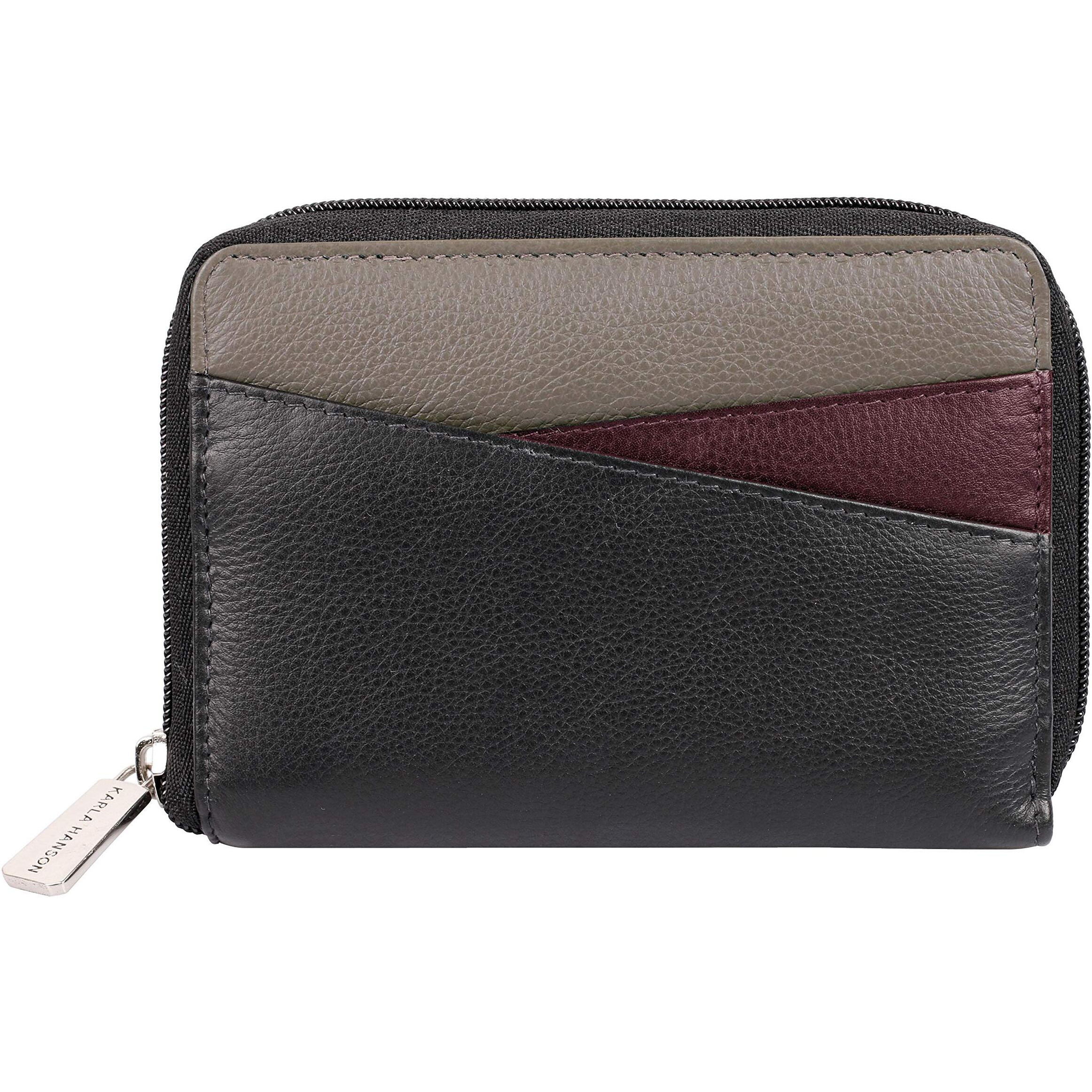 Karla Hanson RFID Blocking Wanda Leather Medium Wallet (Black Multi)