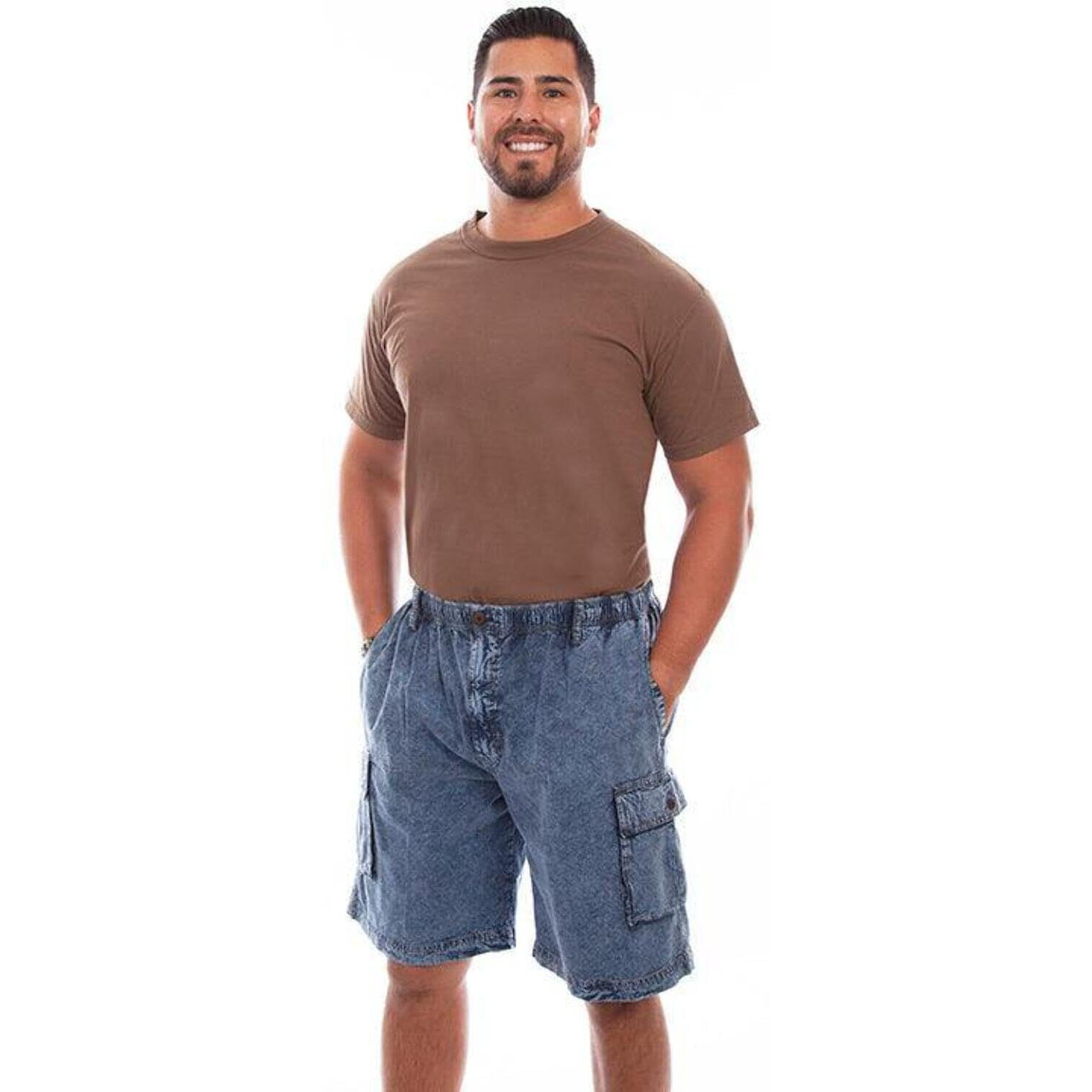 Scully Western Shorts Mens Round About M Light Washed Denim F0_5209