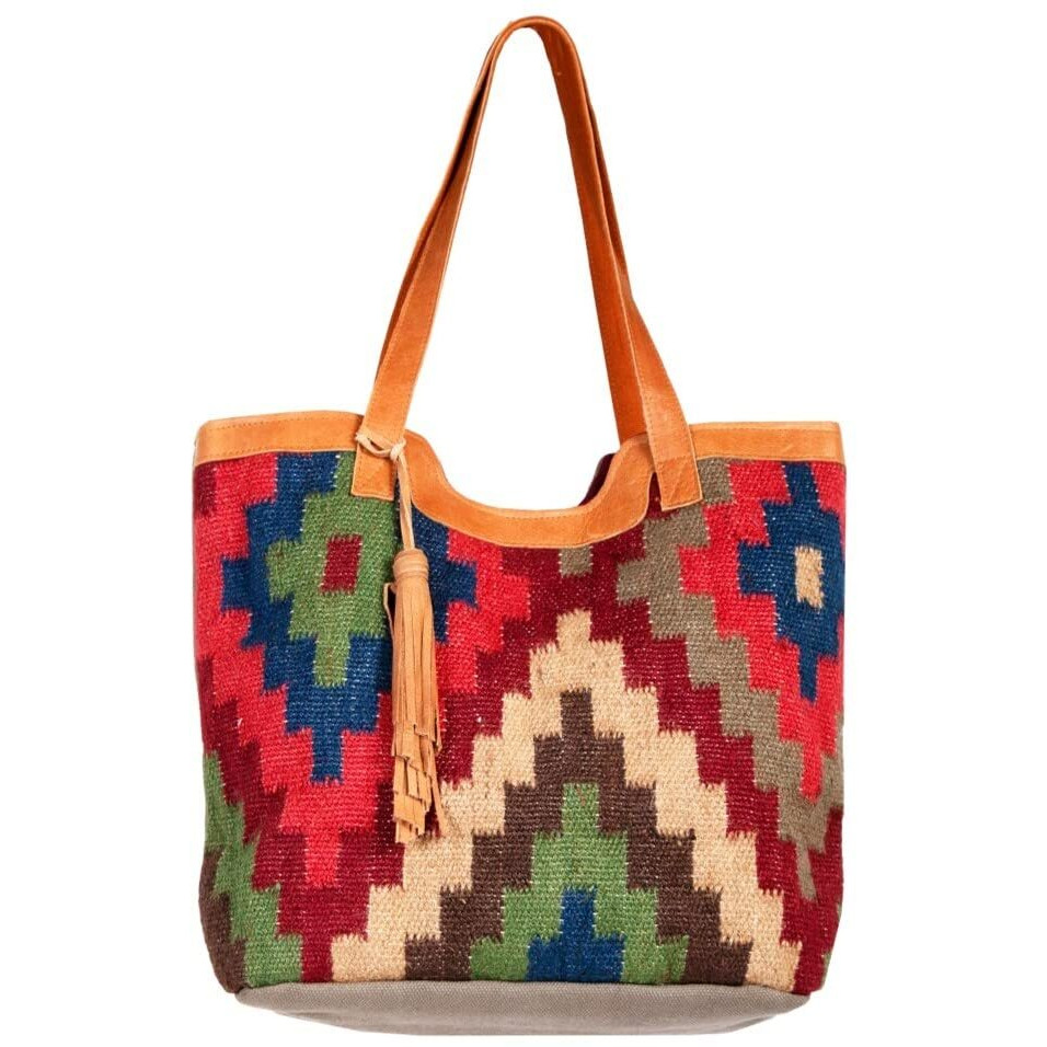 Scully Women's Southwestern Wool Tote Bag - B312 One Size