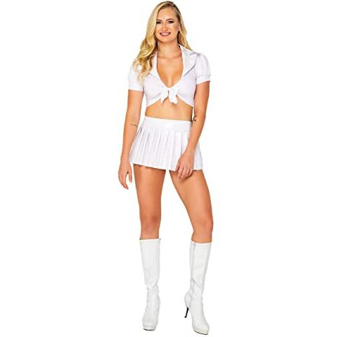 Roma Costume Women's 2pc Schoolgirl Angel Costume, White, Small