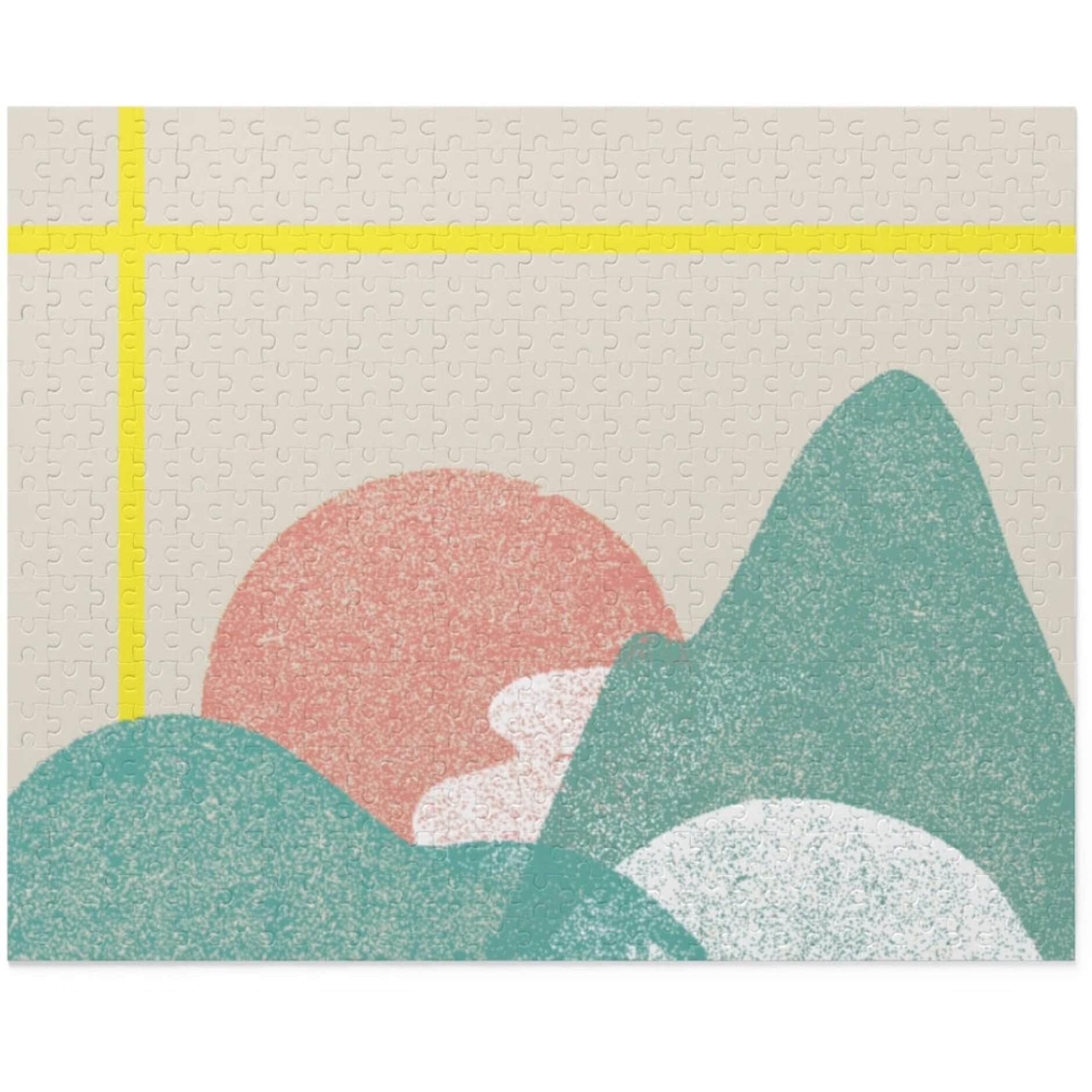 Onetify Landscape with Yellow Stripes Jigsaw Puzzle 500-Piece