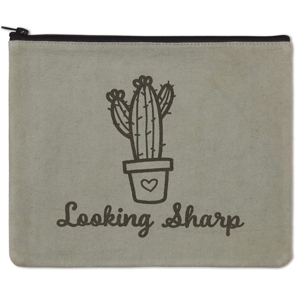 CTW Home Collection Looking Sharp Makeup Travel Bag, 11-inch Length, Canvas, Travel Accessories