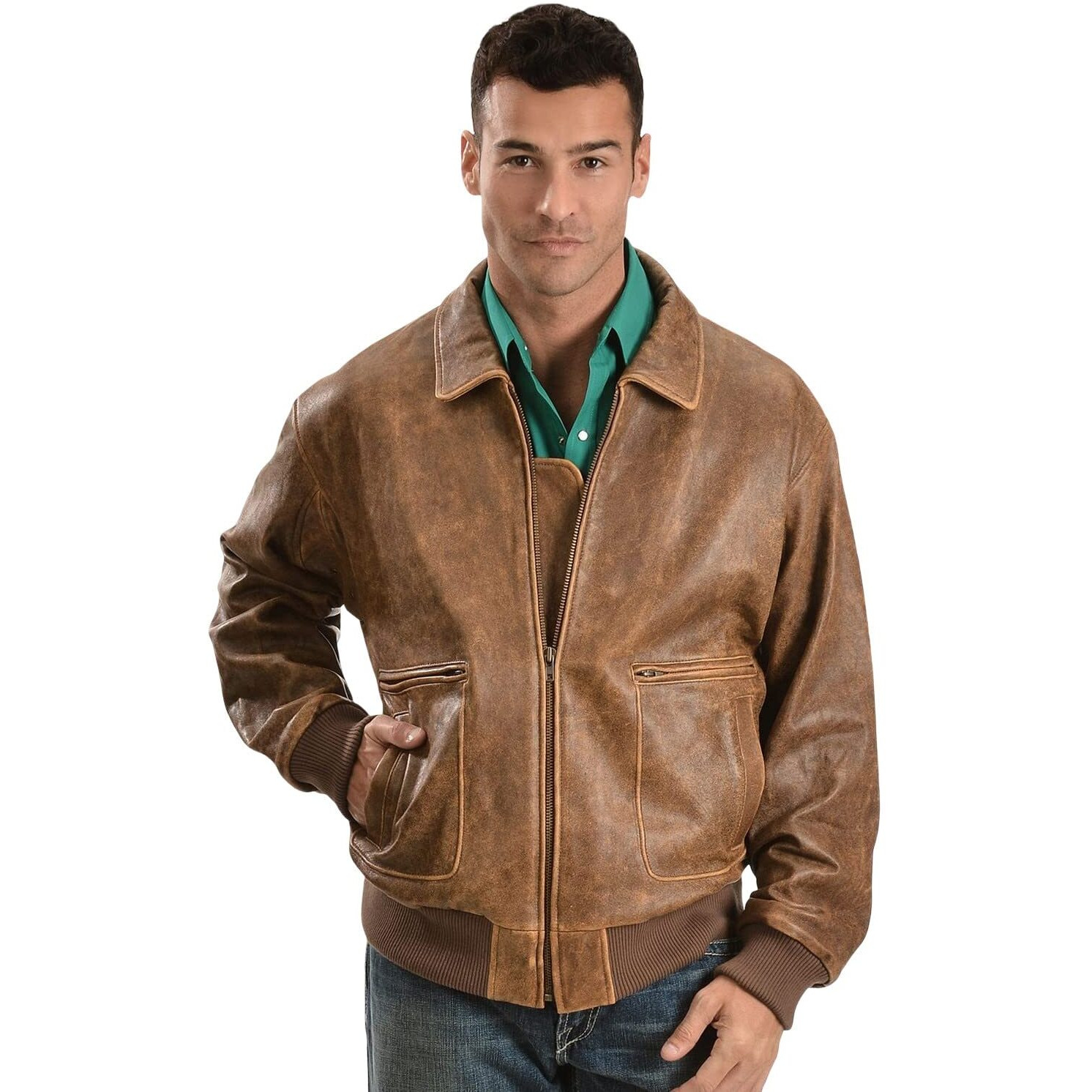 Scully Men's Vintage Bomber Jacket - 714-12 X- US