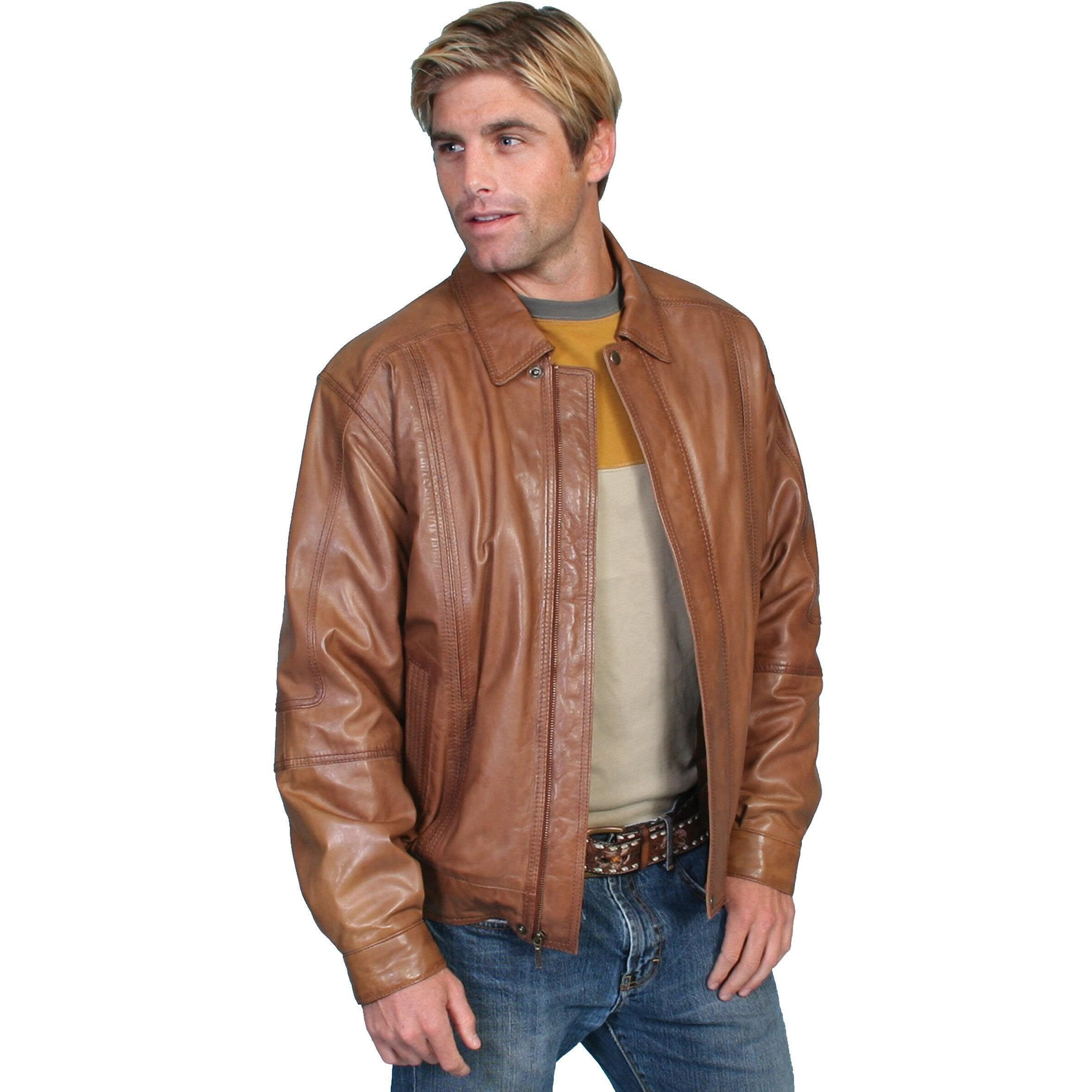 Scully Men's Premium Lambskin Jacket Cognac US