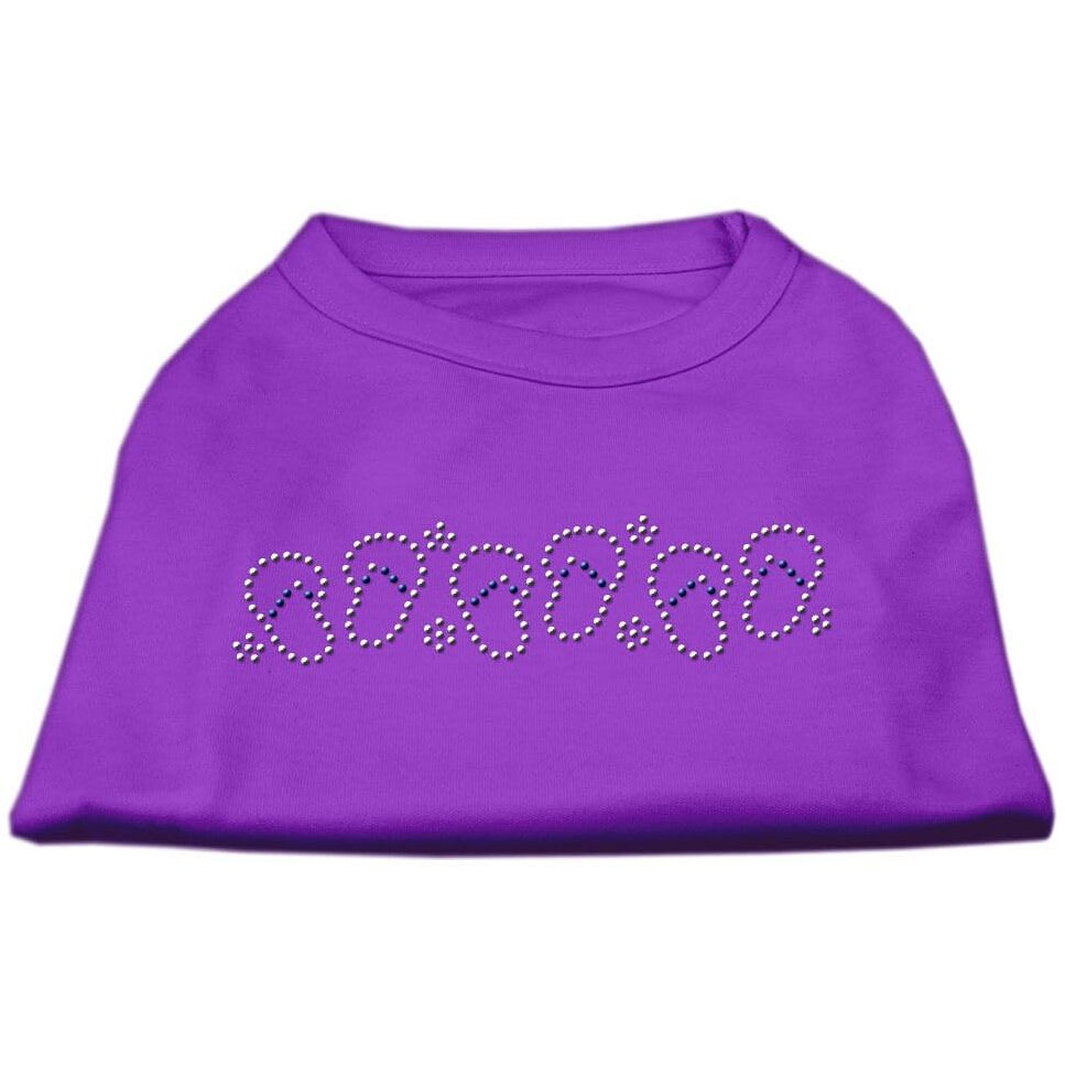 Mirage Pet Products Beach Sandals Rhinestone Pet Shirt, Large, Purple