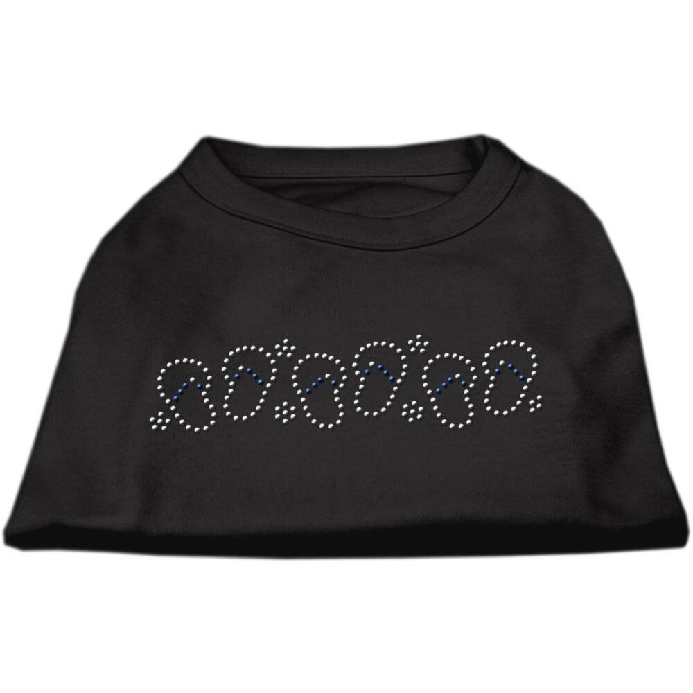 Mirage Pet Products Beach Sandals Rhinestone Pet Shirt, Large, Black