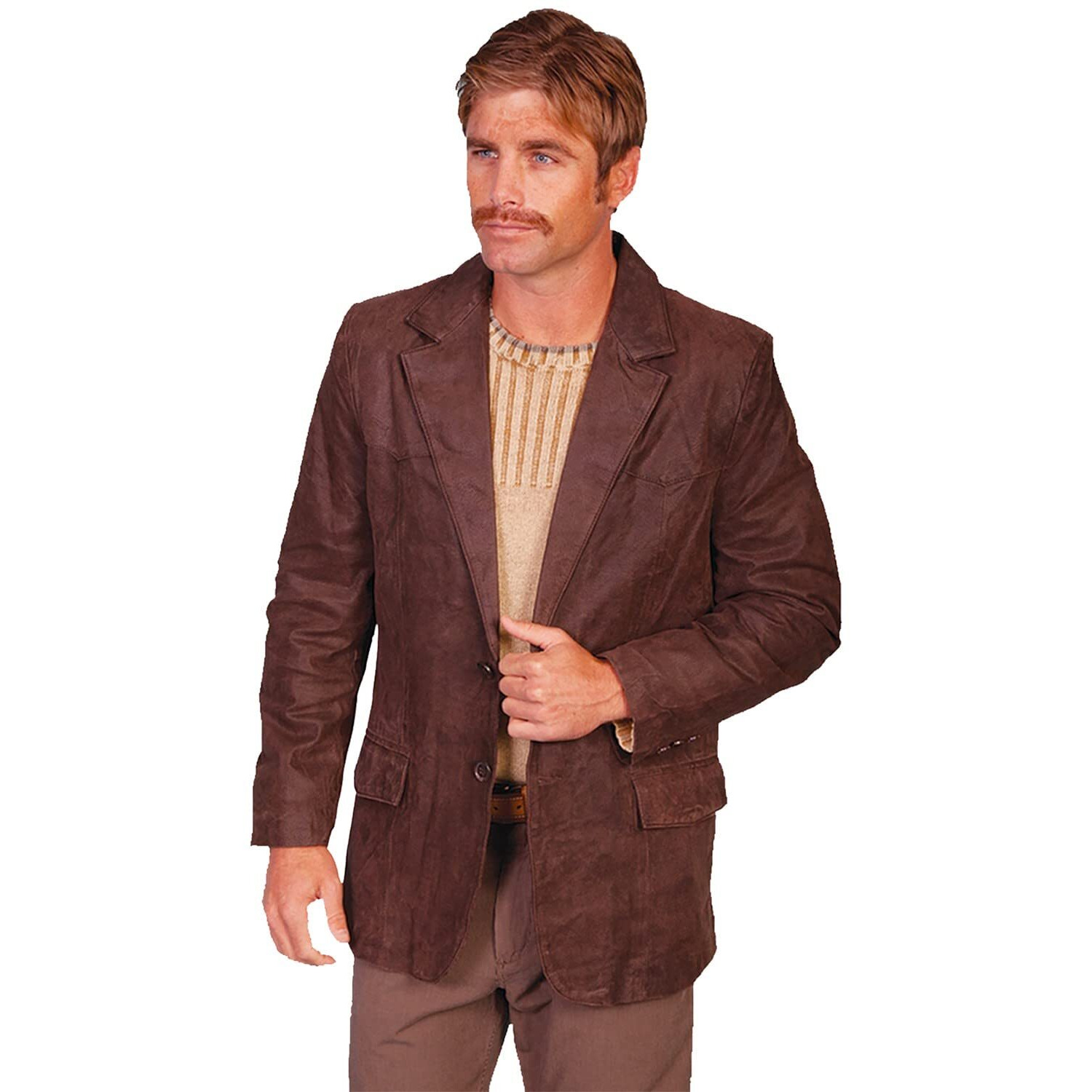 Scully Men's 602 Leather Blazer Brown 42
