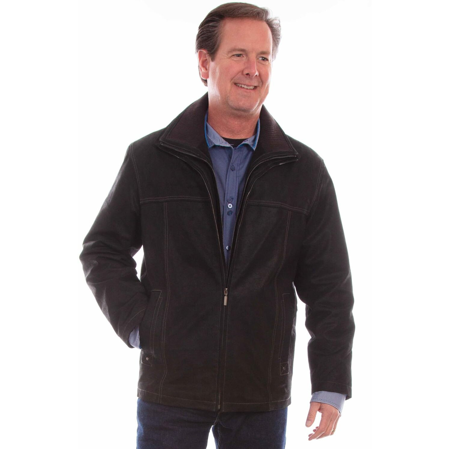 Scully Men's Suede Double Collar Jacket - 2017-151 X- US