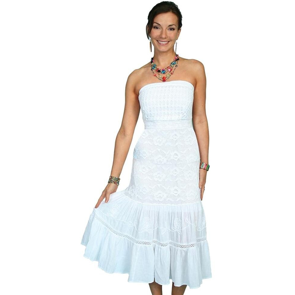 Scully Women's PSL-085 Dress White XS