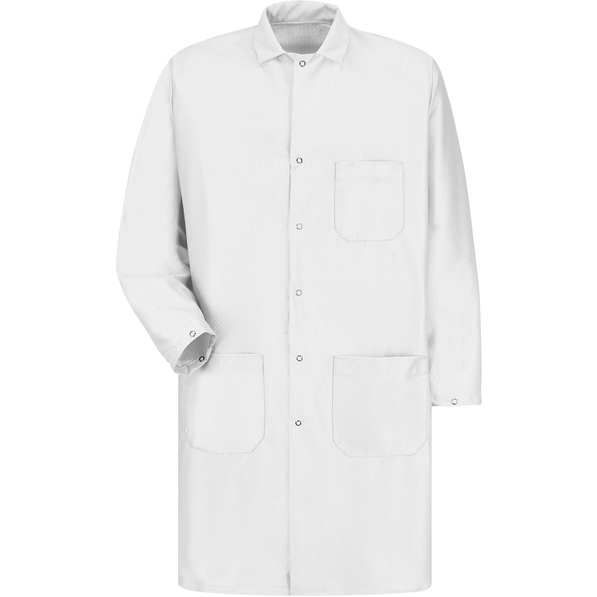 Red Kap Men's ESD/Anti-Stat Tech Coat, White, Small