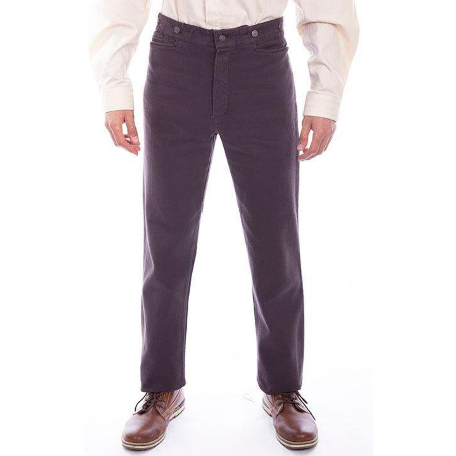 Wahmaker By Scully Men's Wahmaker Raised Dobby Stripe Pants Tall Walnut 46