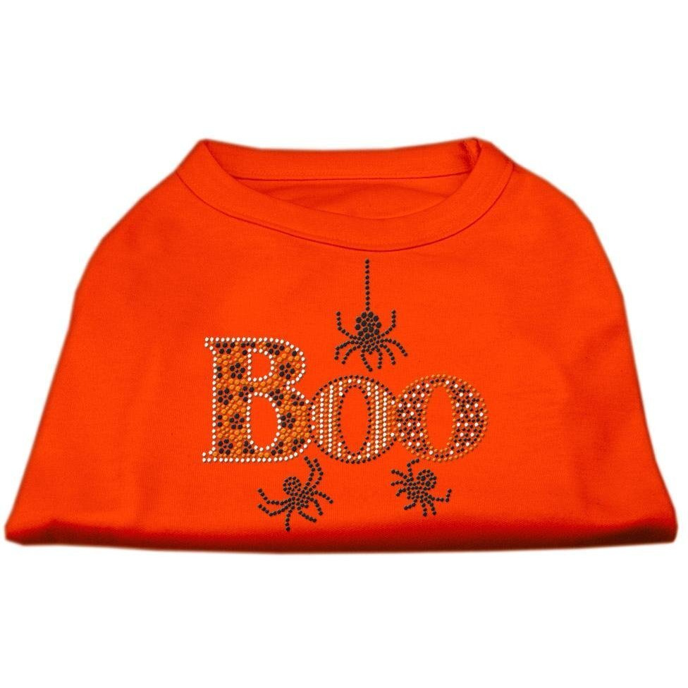 Mirage Pet Products 14" Boo Rhinestone Dog Shirt, Large, Orange