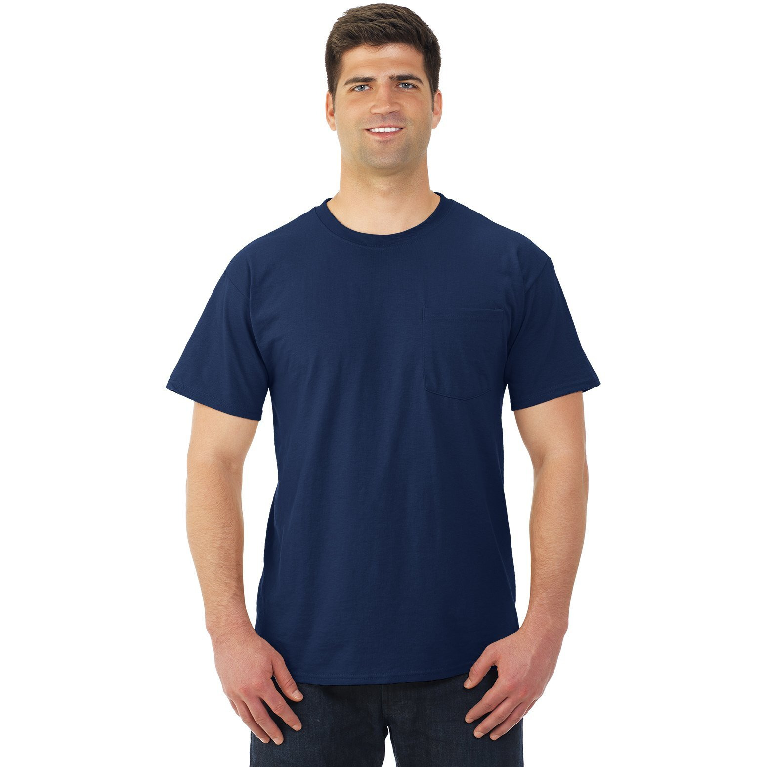 Jerzees Mens DRI-POWER Active Short Sleeve Pocket Crew T-Shirt, JZ29MPR, 4X