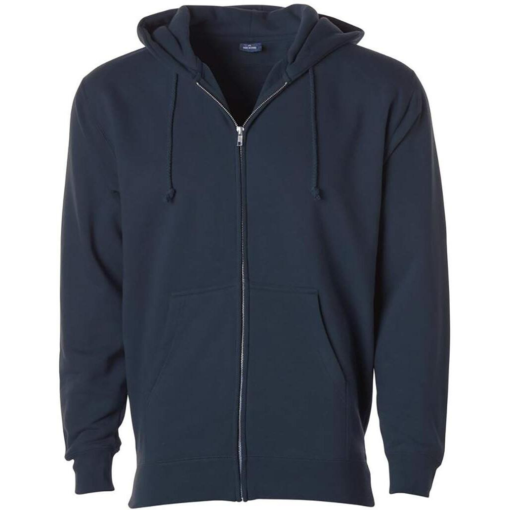 Independent Trading Co. ITC Men's Hooded Full-Zip Sweatshirt, Navy, X-Small