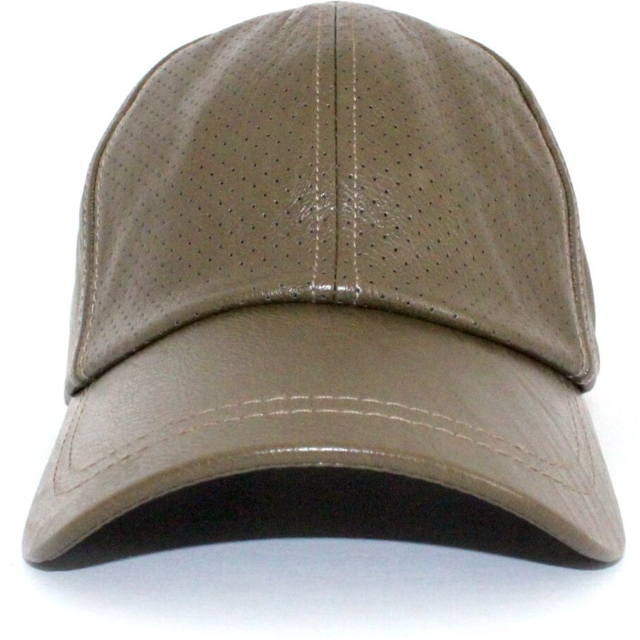 Sweat Active Women's Baseball Cap - Classic 6-Panel with Curved Brim, and Leather Strap Adjustable Closure with Custom Gunmetal Hardware (Army, Leather)