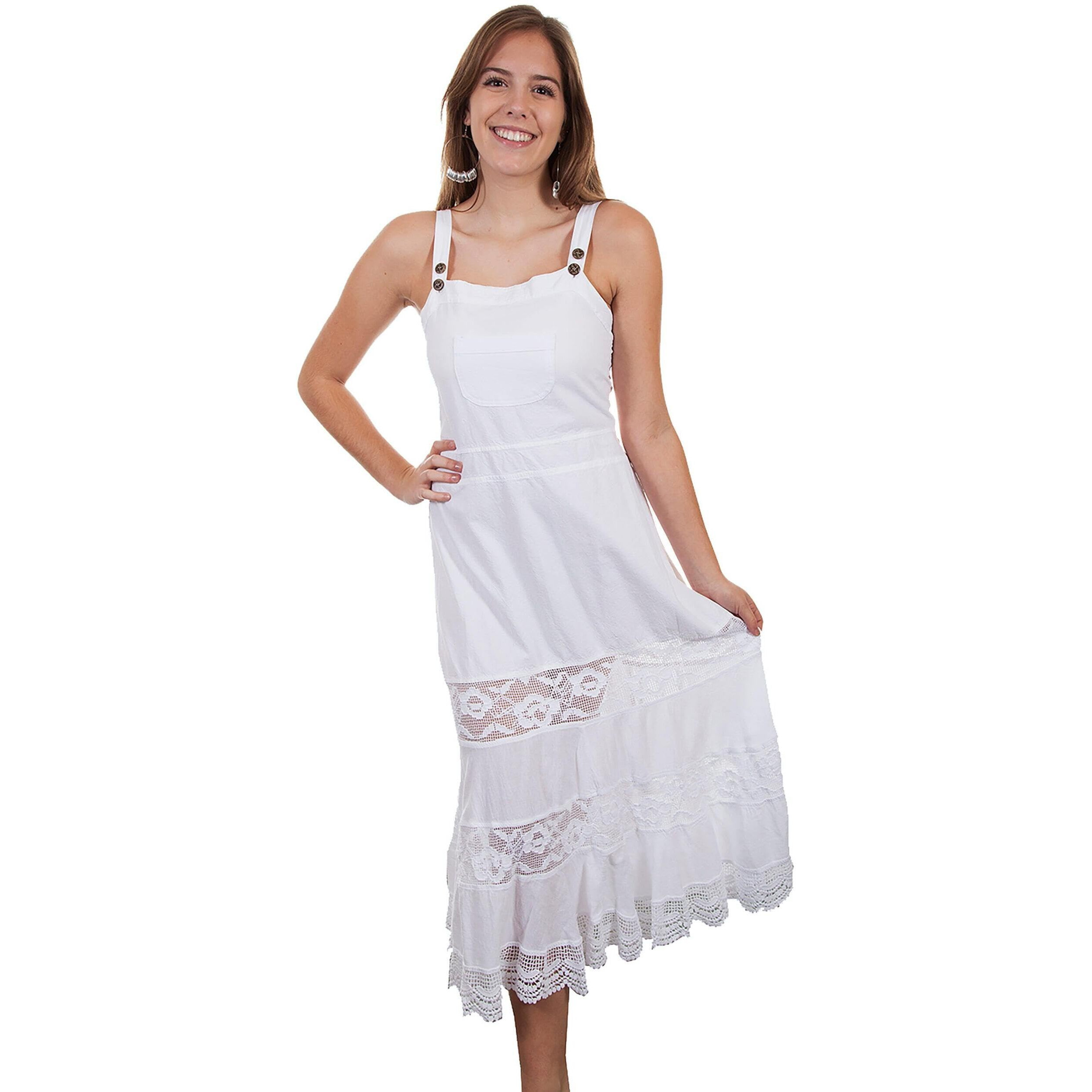 Scully Women's Cantina by White Front Pocket Maxi Dress White Large
