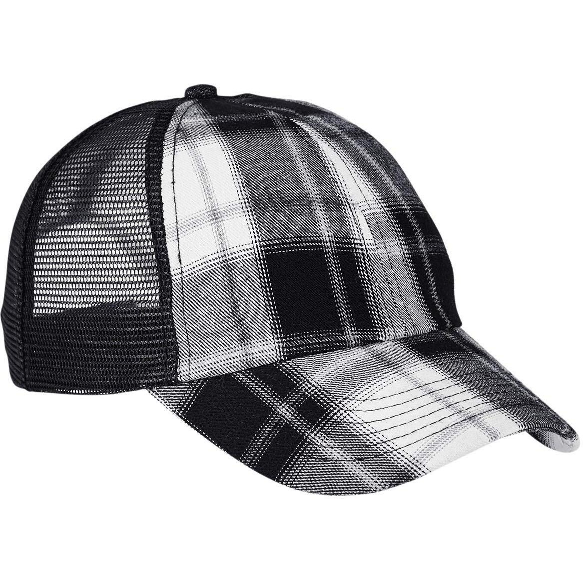 Adams Vibe Cap OS WHITE/ BLK PLAID