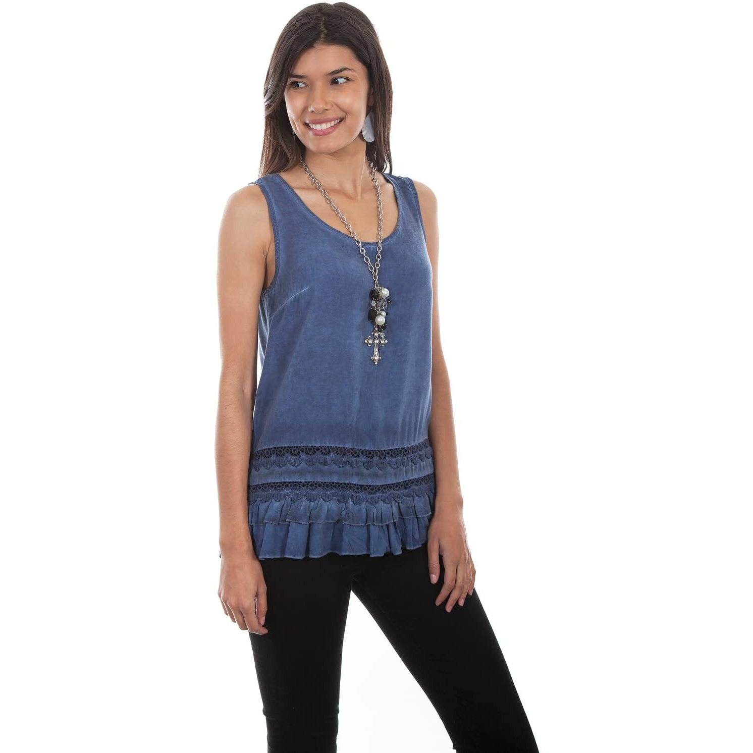 Scully Women's HC486 Scoop Neck Tank, Indigo - Large
