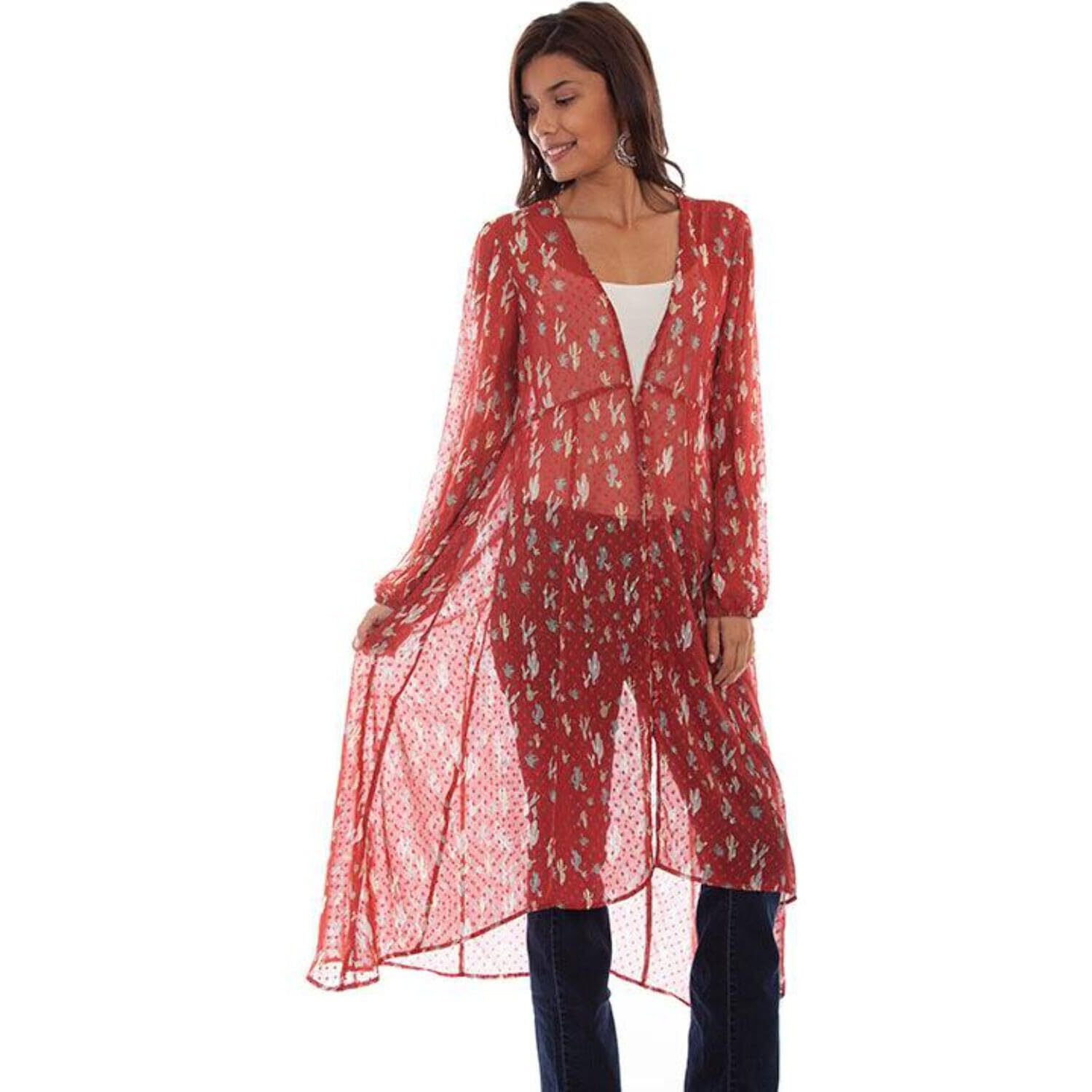 Scully Victoria Swiss Dot Printed Duster Spice MD