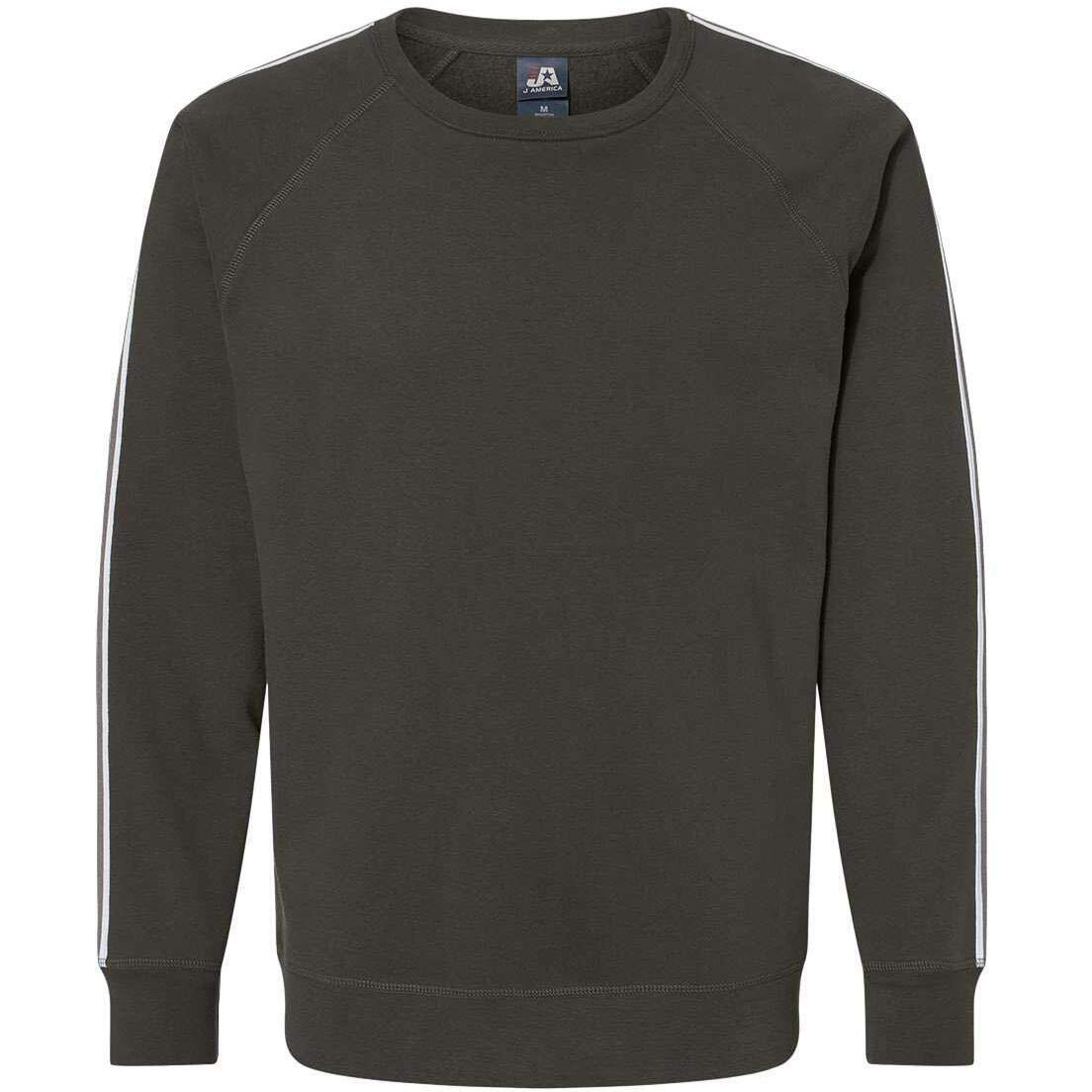J. America Rival Fleece Crewneck Sweatshirt XS Black