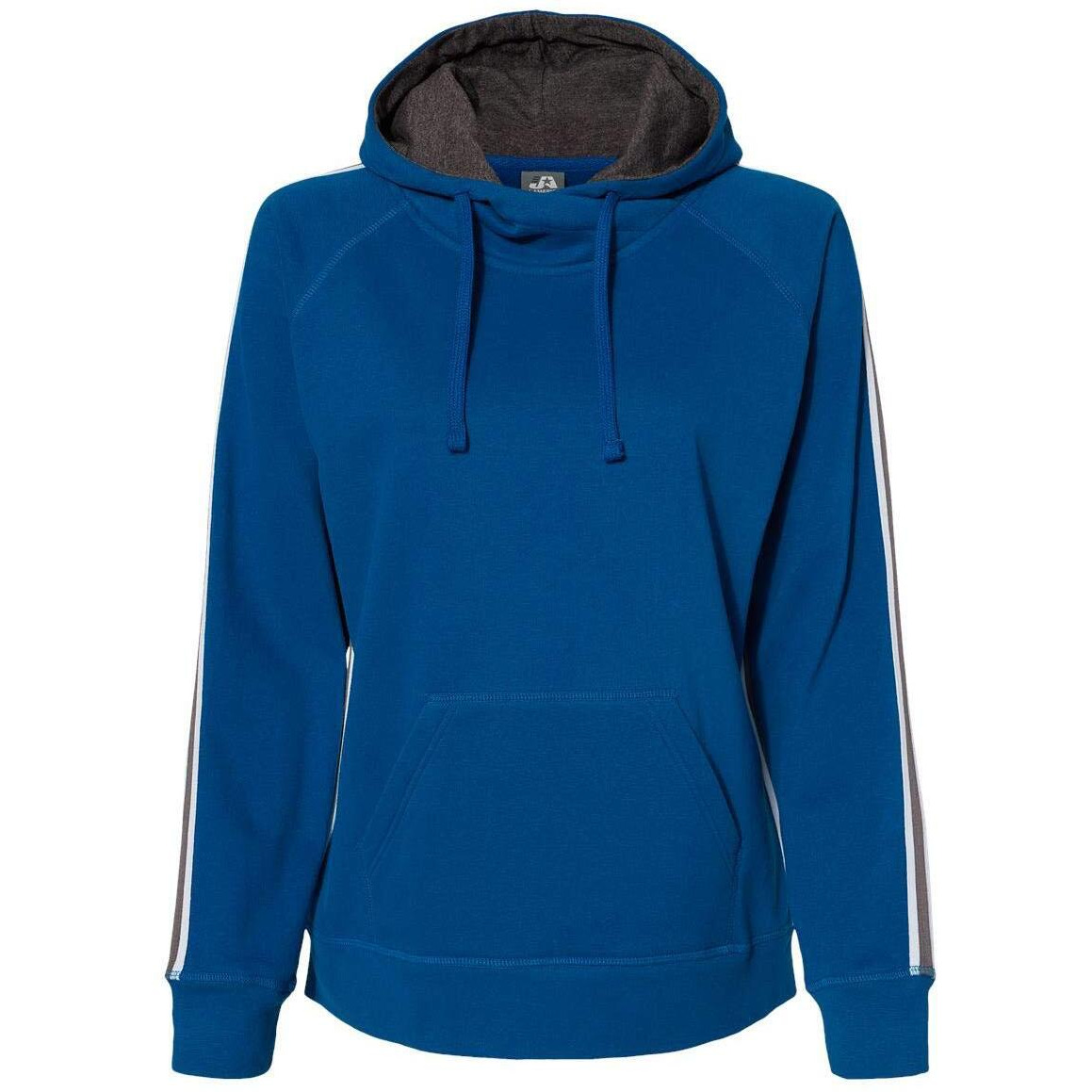 J. America Women's Rival Fleece Hooded Sweatshirt M Royal