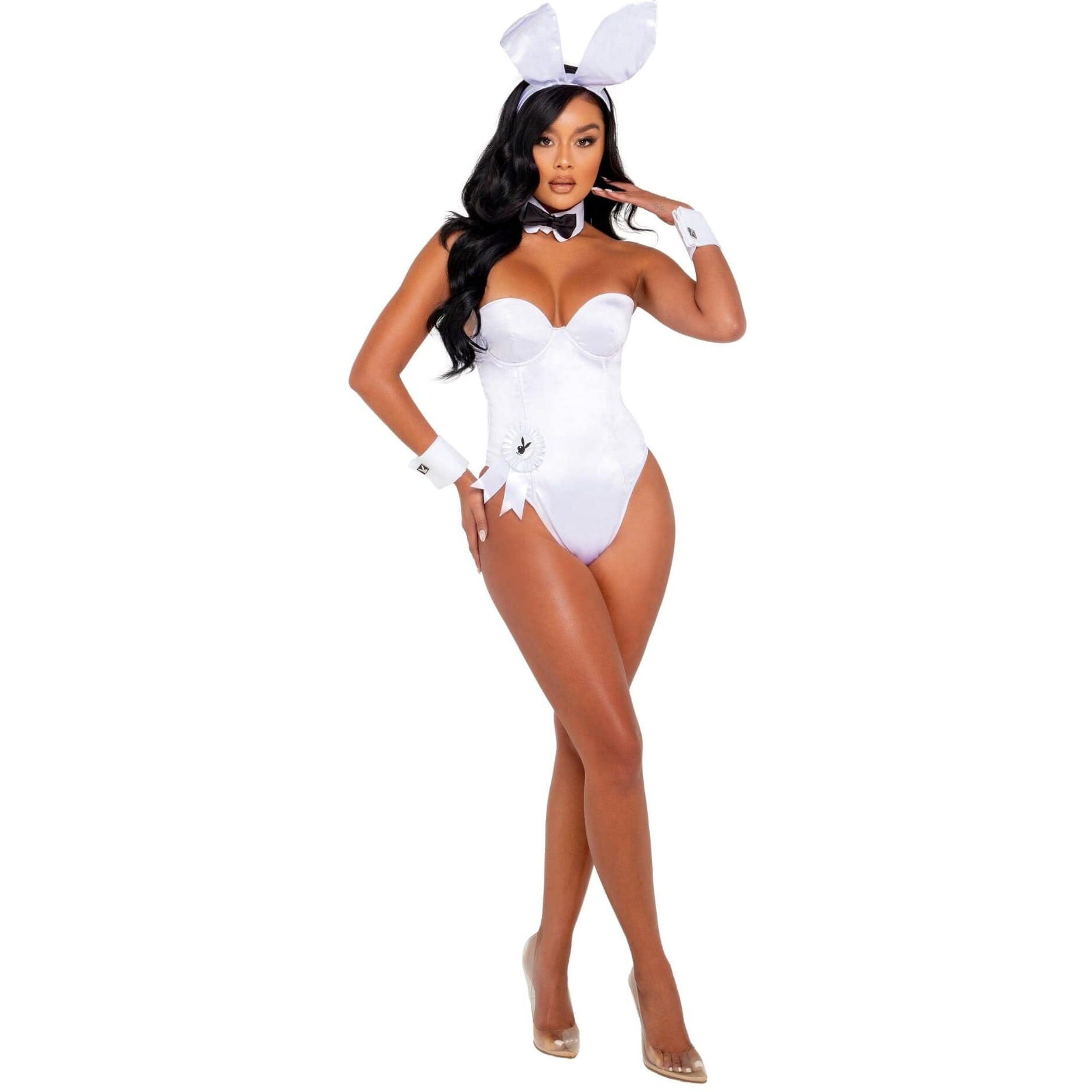 PB127 - 8PC Classic Playboy Bunny Large / White