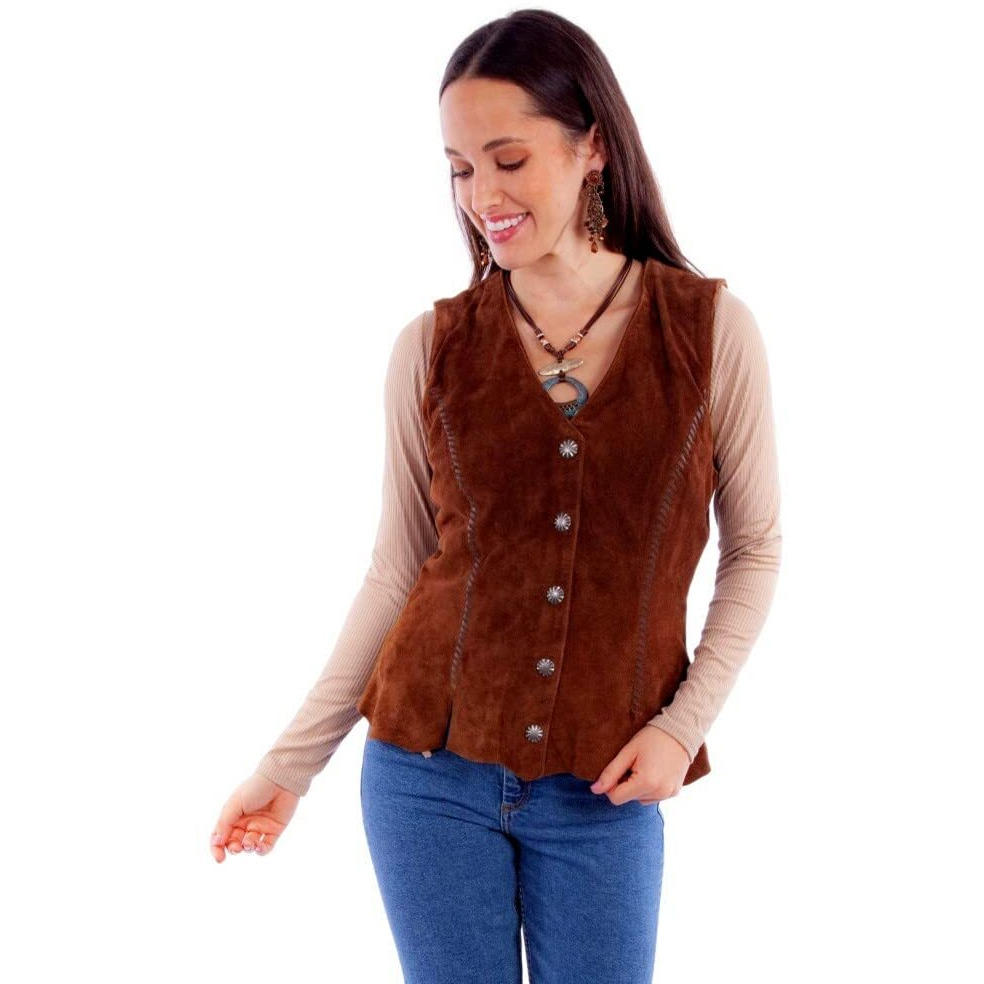Scully Women's Suede Snap Front Vest - LL1102-125 US