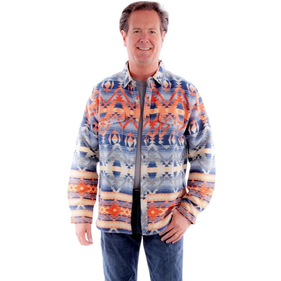Scully Western Jacket Mens Aztec Southwest Button XXL Santa Fe F0_5364