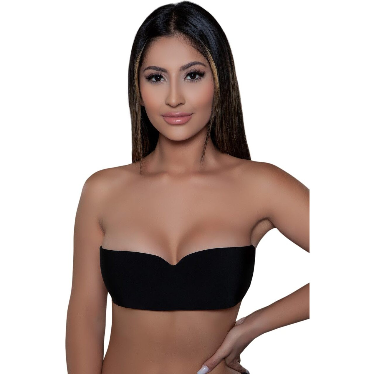 Be Wicked Womens Wing Shaped Adhesive Bra, A-B, Black
