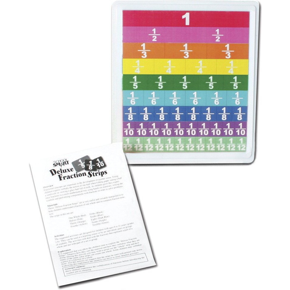 School Smart Set of 51 Rainbow Fraction Tiles