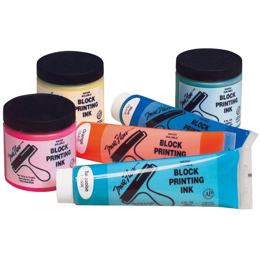 Sax True Flow Non-Toxic Water Soluble Block Printing Ink, 5 oz Tube, Magenta