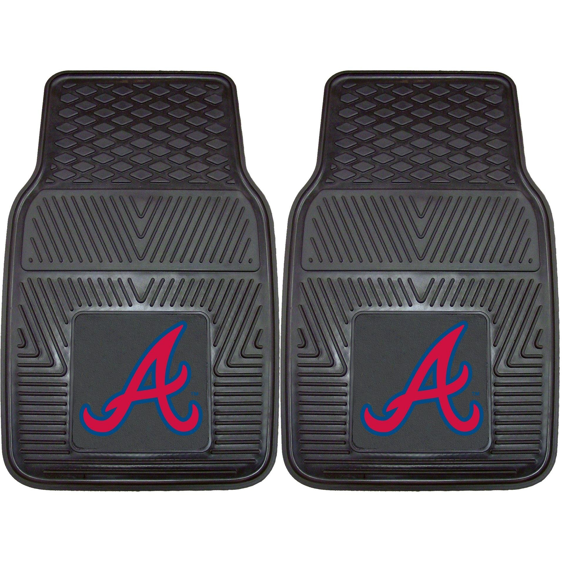 Atlanta Braves Heavy Duty 2-Piece Vinyl Car Mats 18&quotx27"