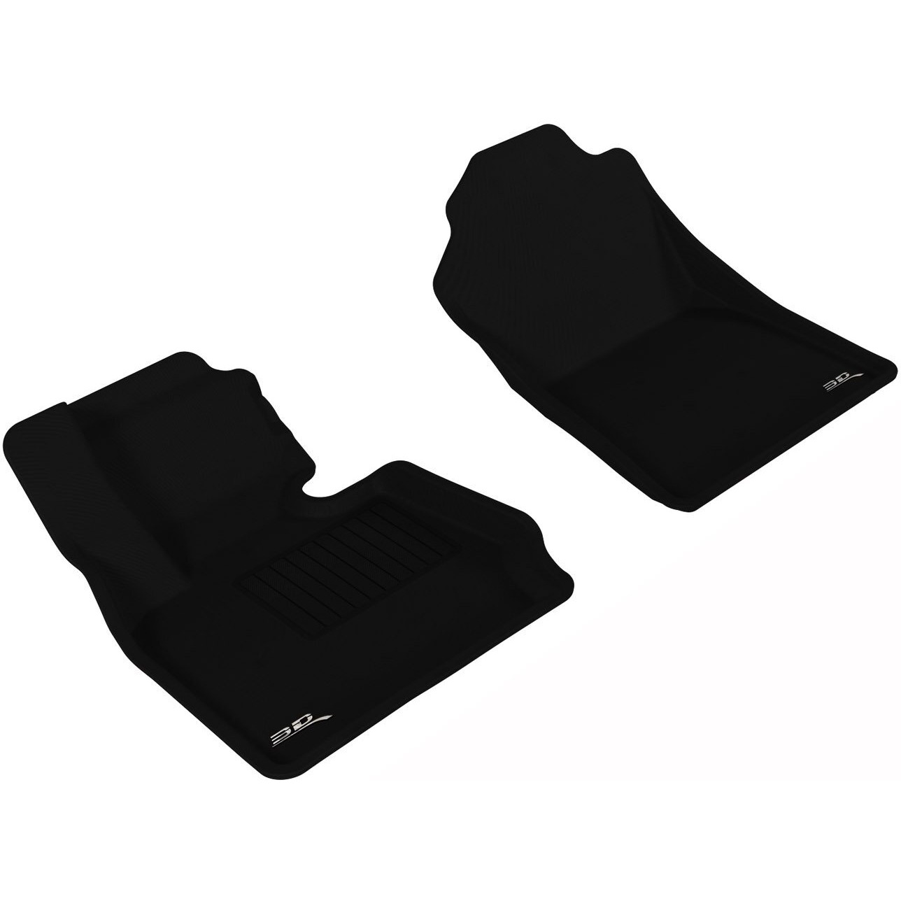 3D MAXpider Front Row Custom Fit All-Weather Floor Mat for Select BMW X3 (F25)/ X4 (F26) Models - Kagu Rubber (Black)
