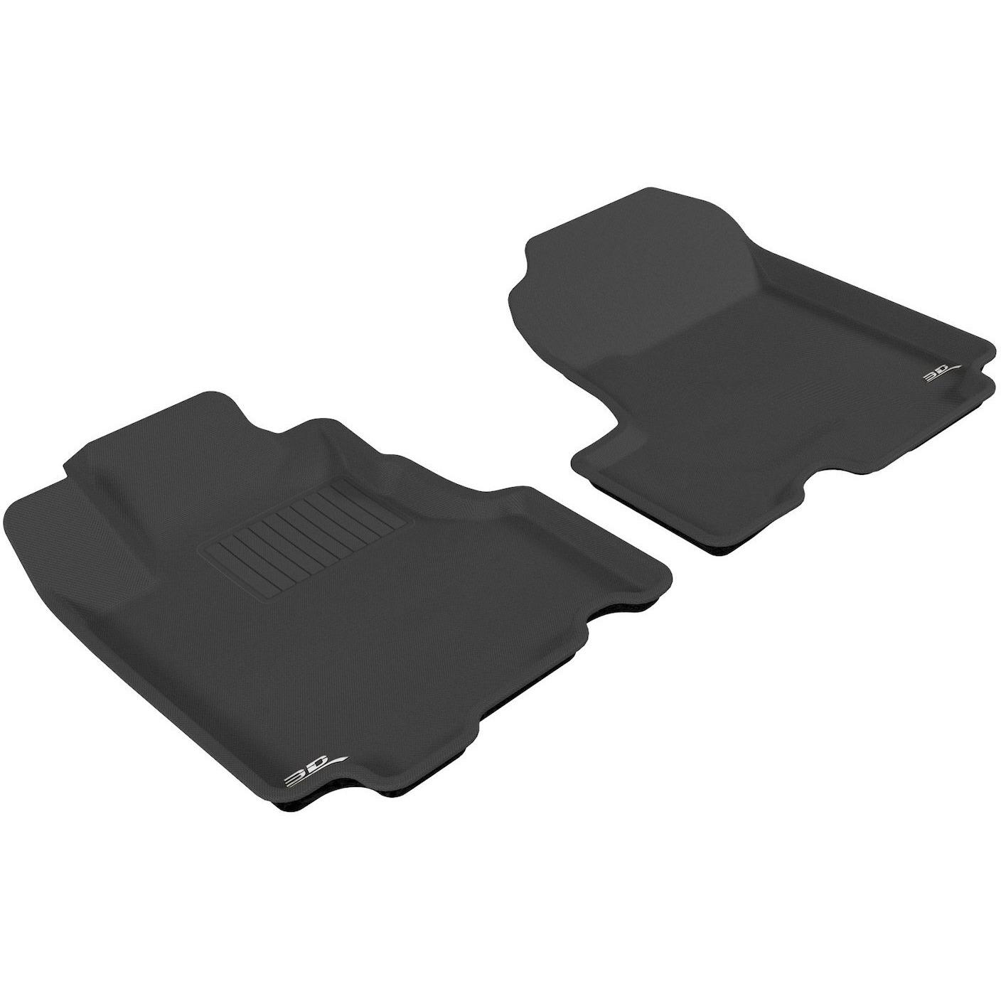 3D MAXpider Custom Fit Kagu Floor Mat (Black) for 2007-2011 Honda CR-V - 1ST Row