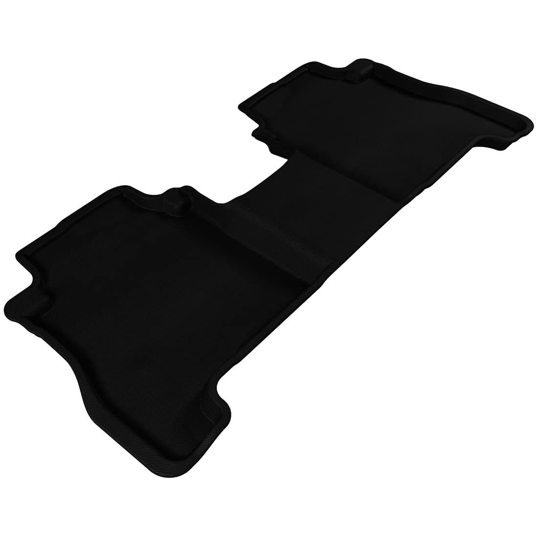 3D MAXpider Custom Fit Kagu Floor Mat (Black) for 2007-2012 Hyundai Santa FE - 2ND Row