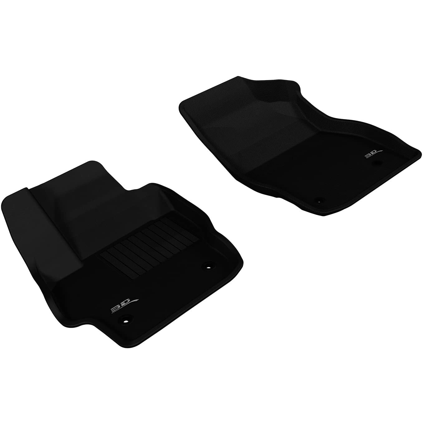 3D MAXpider Front Row Custom Fit All-Weather Floor Mat for Select Mazda3 Models - Kagu Rubber (Black)