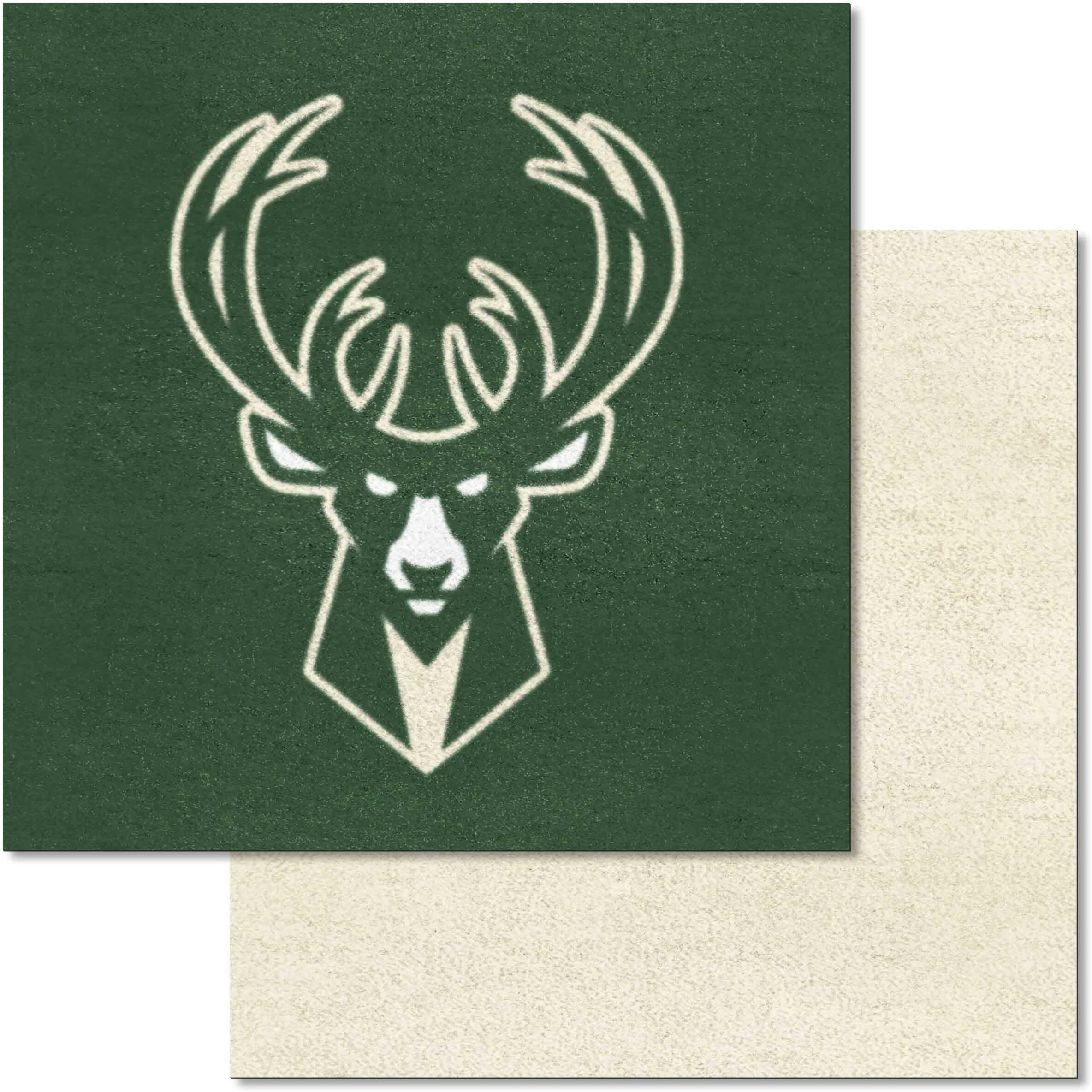 FANMATS 9328 Milwaukee Bucks Team Carpet Tiles - 45 Sq Ft.